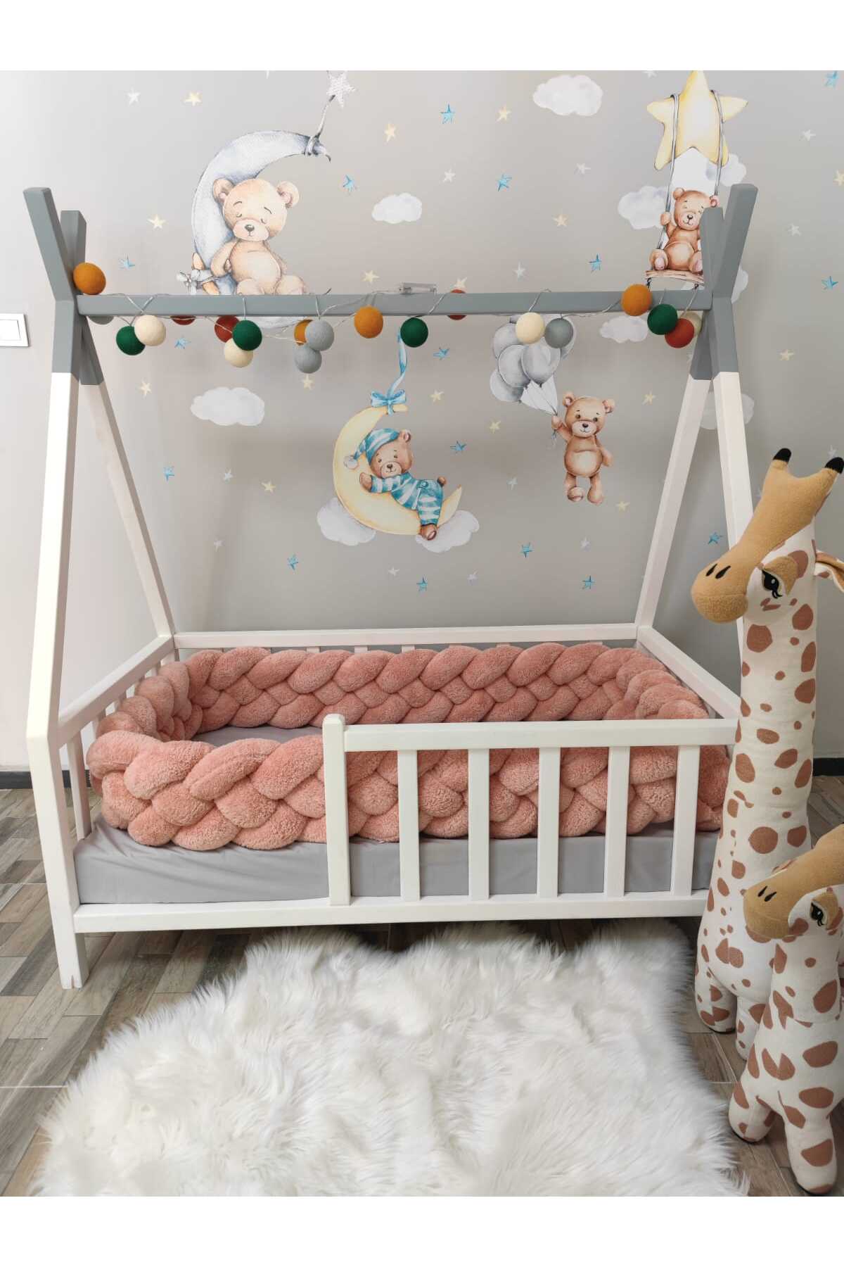 240 CM 4 LÜ PELUŞ ÖRGÜ KORUMA MODELİ YENİ NESİL WELSOFT KUMAŞ (50x90 SEPET BEŞİK İÇİN)