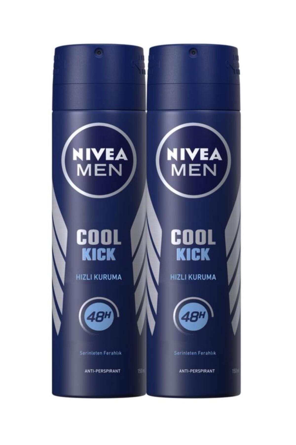 NIVEA Cool Kick Дезодорант-спрей, 150 мл, мужской набор из 2 предметов SET.NVE.106