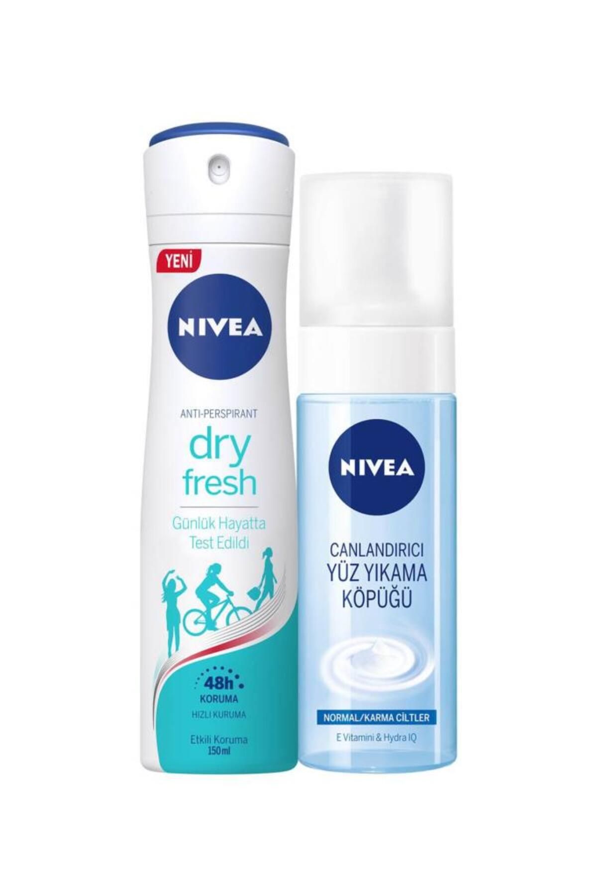 NIVEA Dry Fresh Deosprey 150 мл Очищающая пенка для лица для нормальной и смешанной кожи 150 мл SET.NVE.010