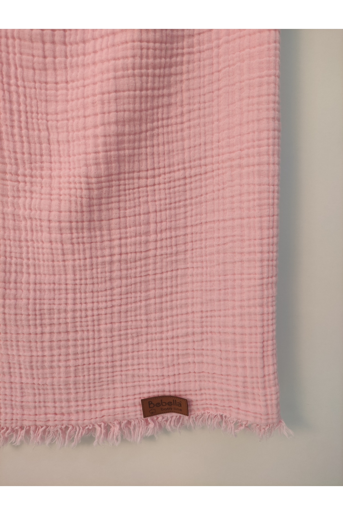 Bebella BEBEK BATTANİYESİ 4 KATLI MÜSLİN SAÇAKLI %100 PAMUKLU BEBEK PUSET ÖRTÜSÜ 100x120 cm HEDİYELİK fotoğrafı 4 (önizleme)