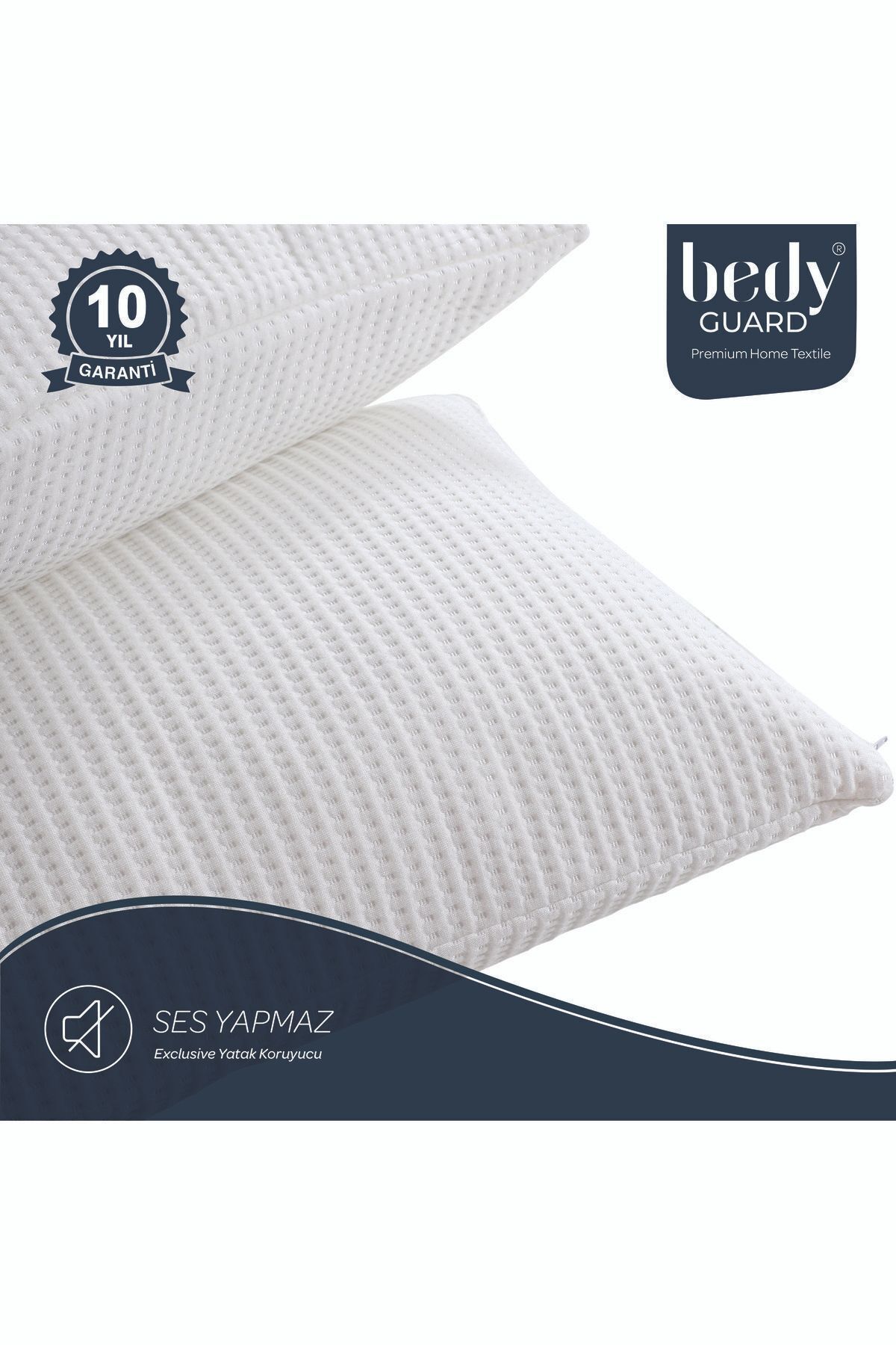BEDY GUARD-8 bucăți Premium Bamboo Ultra Silențios Protecție pentru perne rezistente la lichide - Rezistenta la transpirație și la puf 4