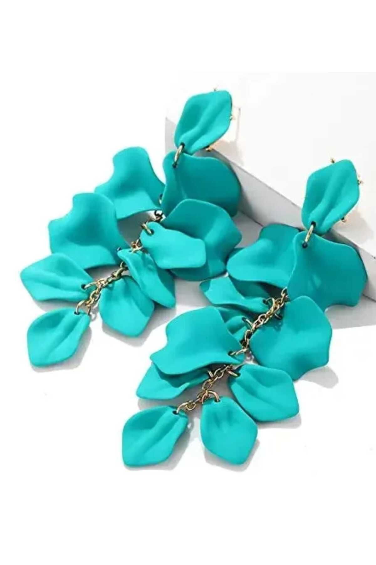 Wibex accessory-Cool Pleasant Dangle Earrings with Rose Leaf Pattern to Use It in Fashionable and Everyday Life 4