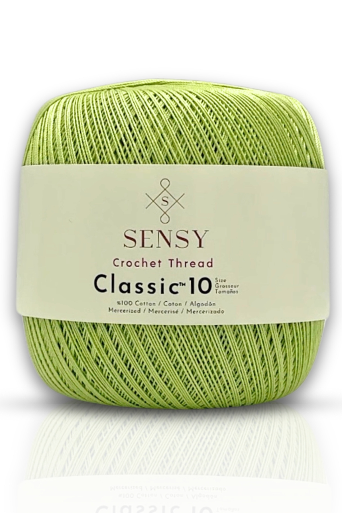 Classic 10 Crochet Yarn 100% Mercerized Cotton Knitting Yarn, Lace Rope, Giza Corn Cotton Peanut Green