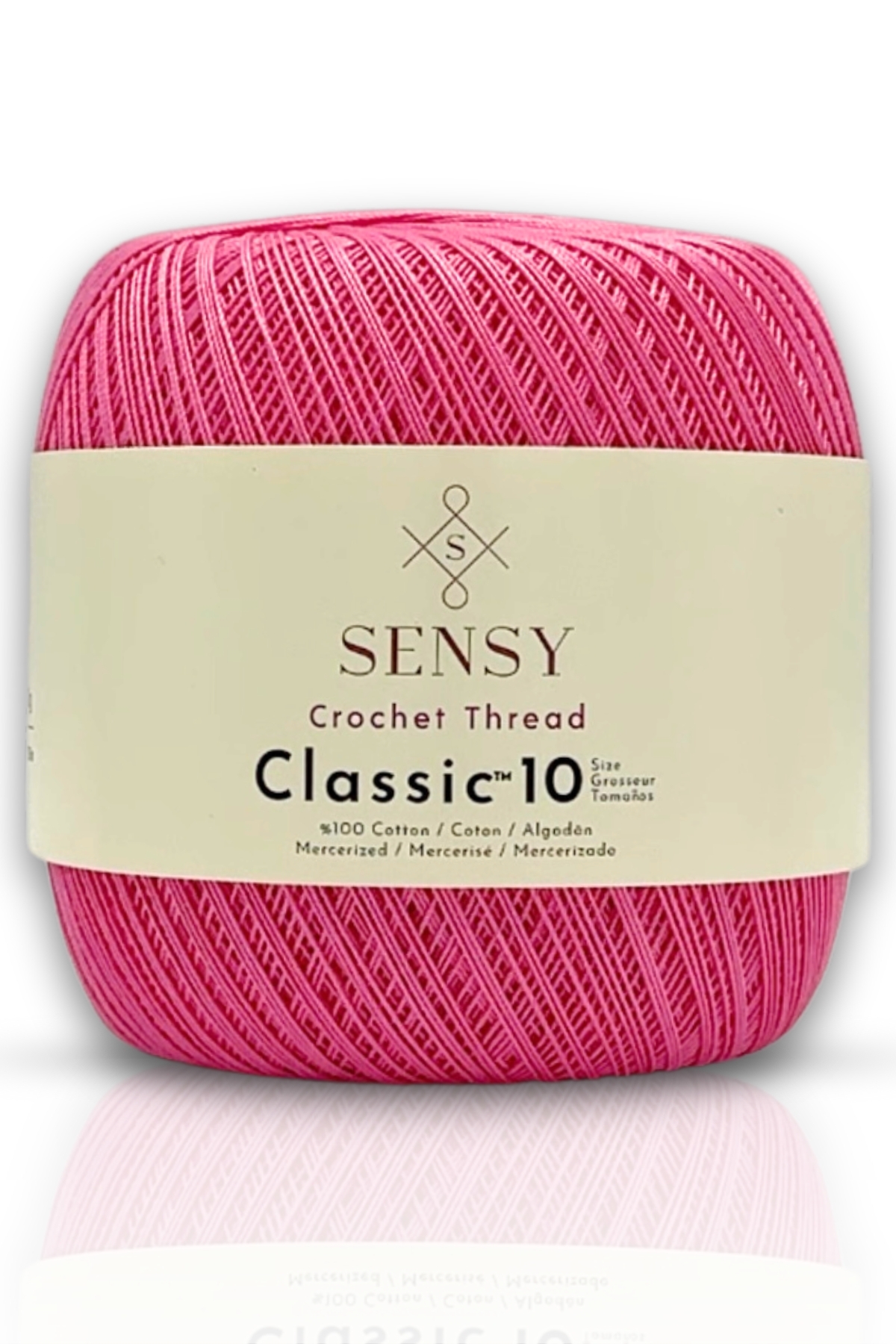 Classic 10 Crochet Yarn 100% Mercerized Cotton Knitting Yarn, Lace Yarn, Giza Corn Cotton Pink Yarn
