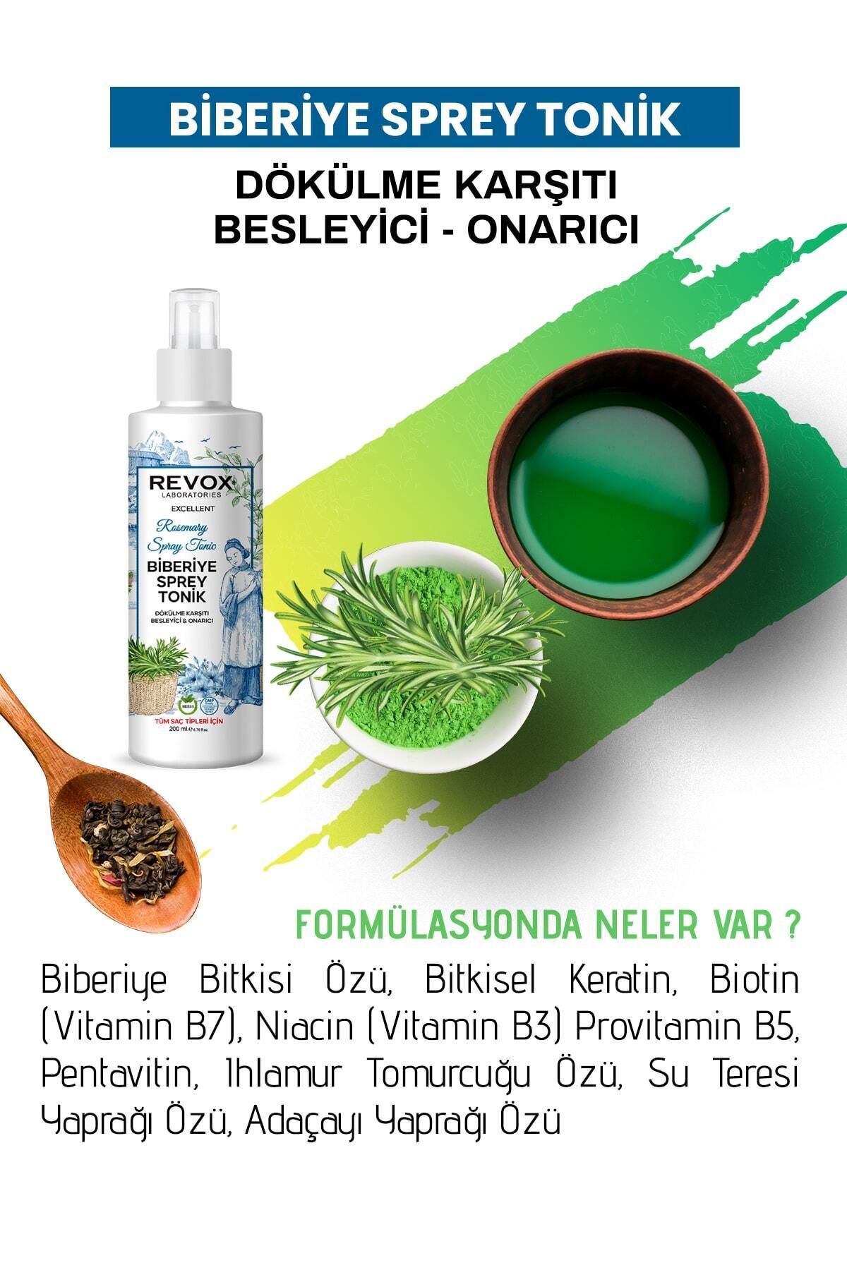 تونیک مراقبت از مو با عصاره گیاهی رزماری، ضد ریزش مو، مغذی و ترمیم کننده — REVOX-BST-200 — تصویر 4 از 4