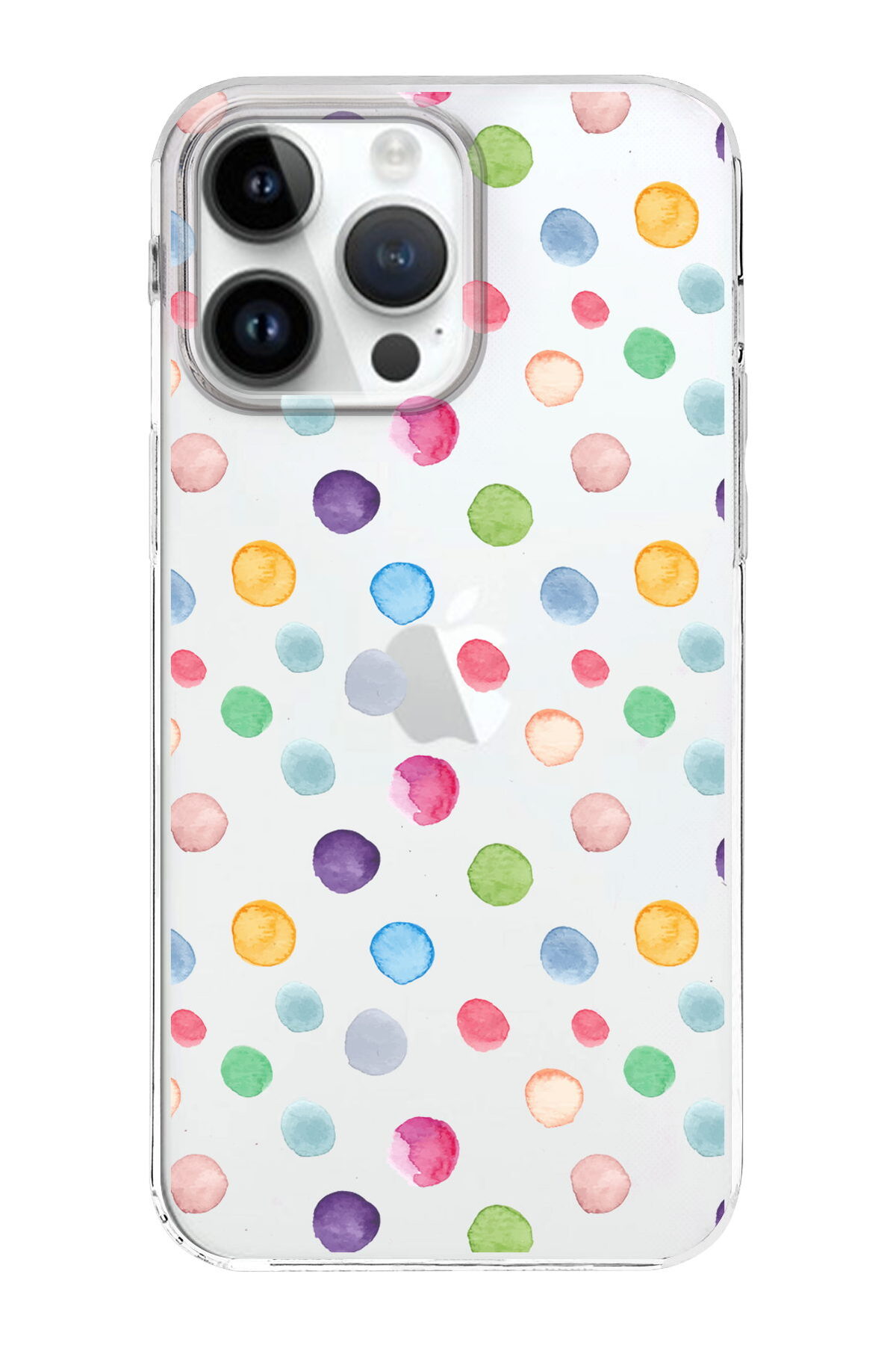 Apple  iPhone 14 Pro Max ile Uyumlu 1mm Slim Fit Water Color 6 Baskılı Şeffaf  Kılıf
