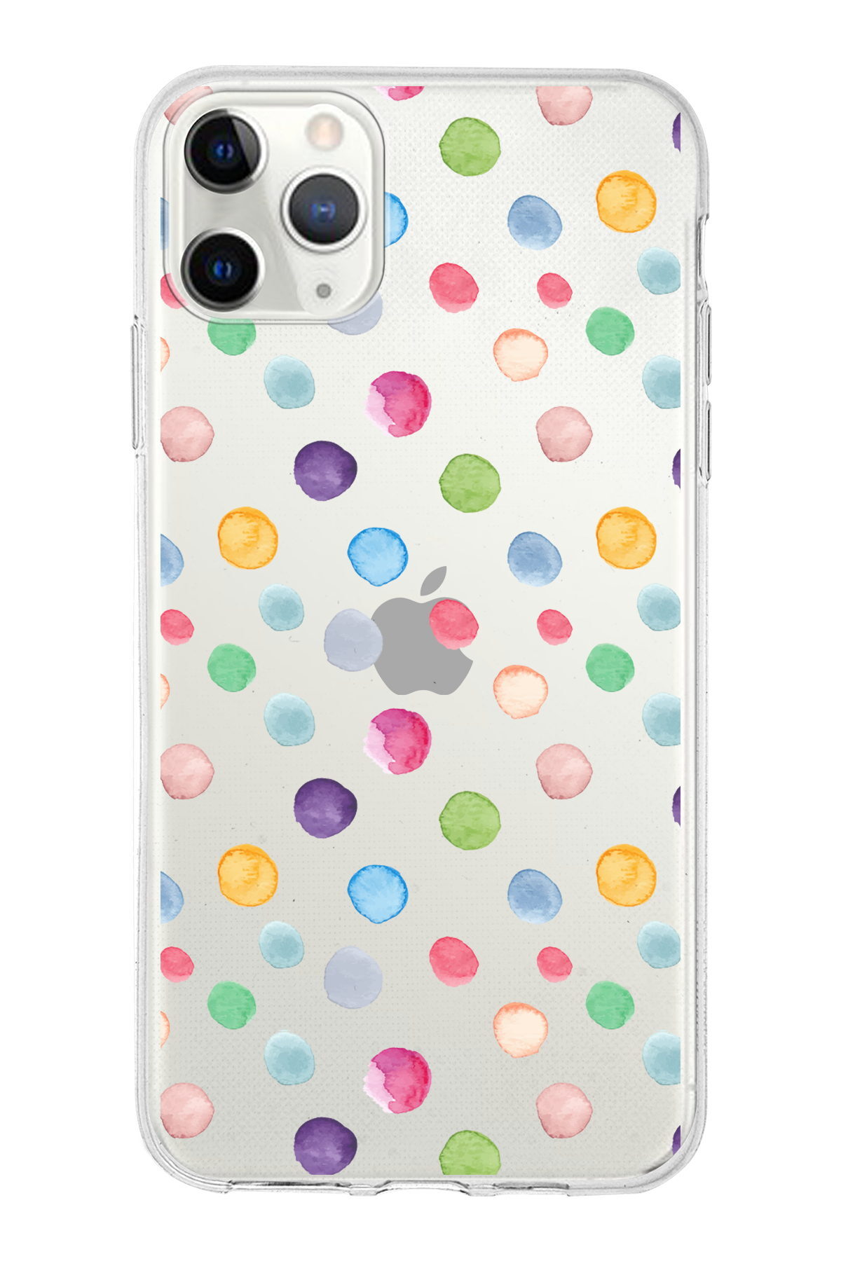 Apple  iPhone 11 Pro Max ile Uyumlu 1mm Slim Fit Water Color 6 Baskılı Şeffaf  Kılıf
