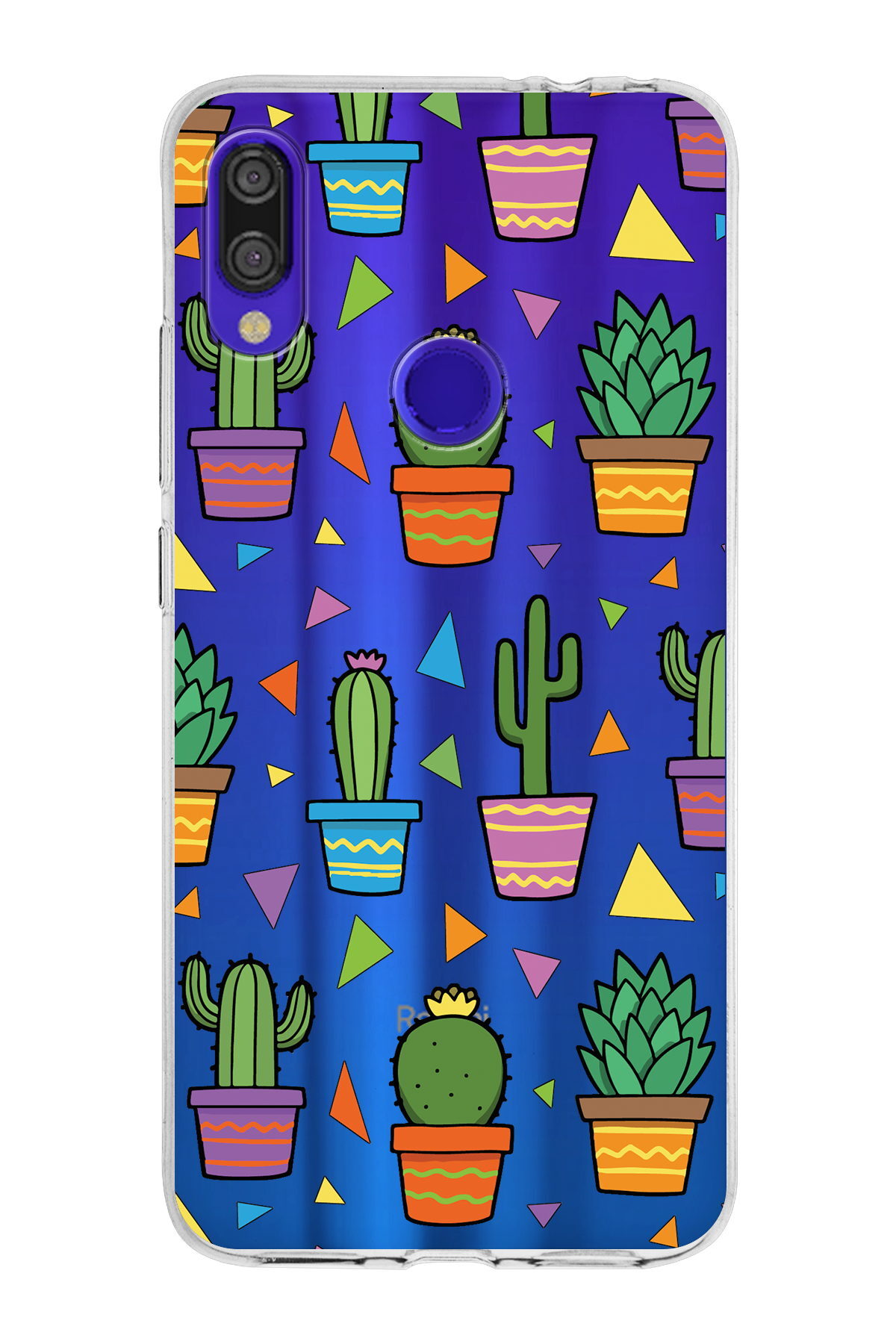 Xiaomi Redmi Note 7 Pro ile Uyumlu 1mm Slim Fit Water Color 4 Baskılı Şeffaf  Kılıf