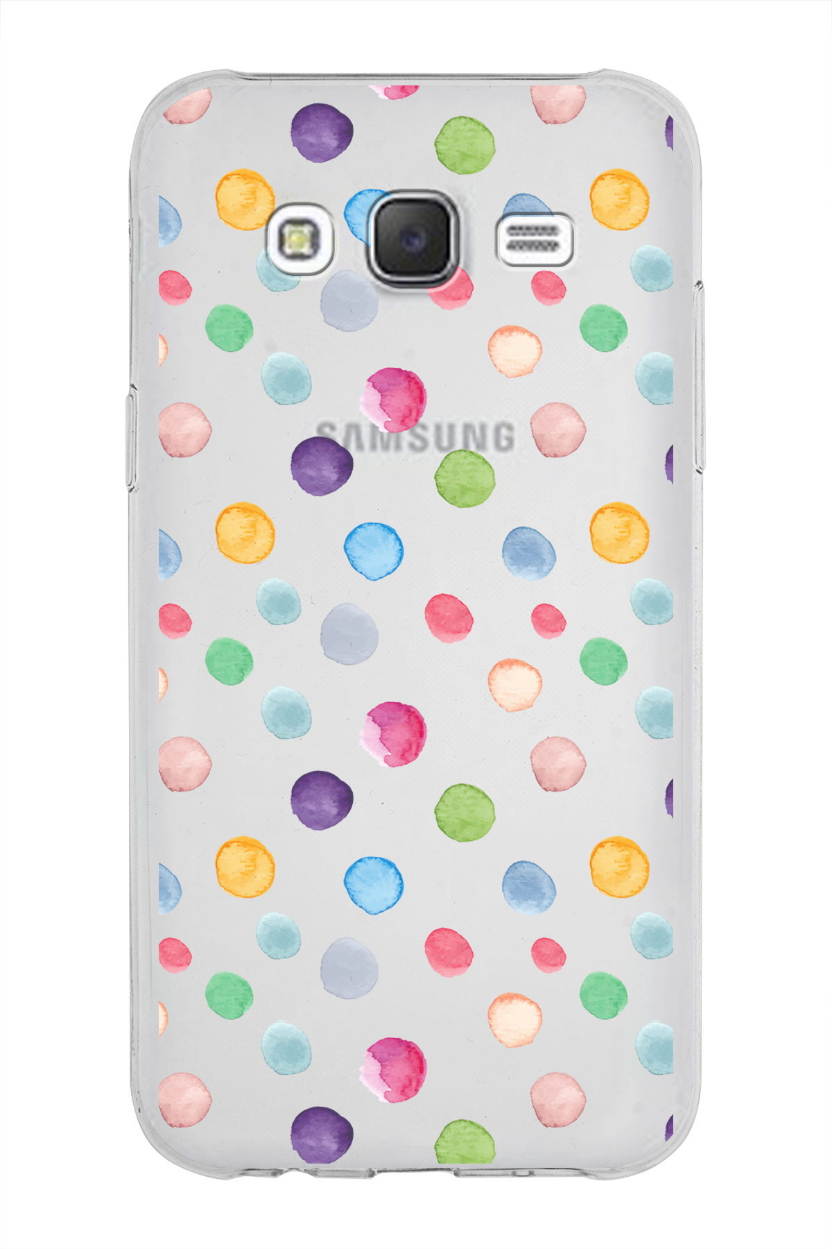 Samsung Galaxy J5 ile Uyumlu 1mm Slim Fit Water Color 6 Baskılı Şeffaf  Kılıf