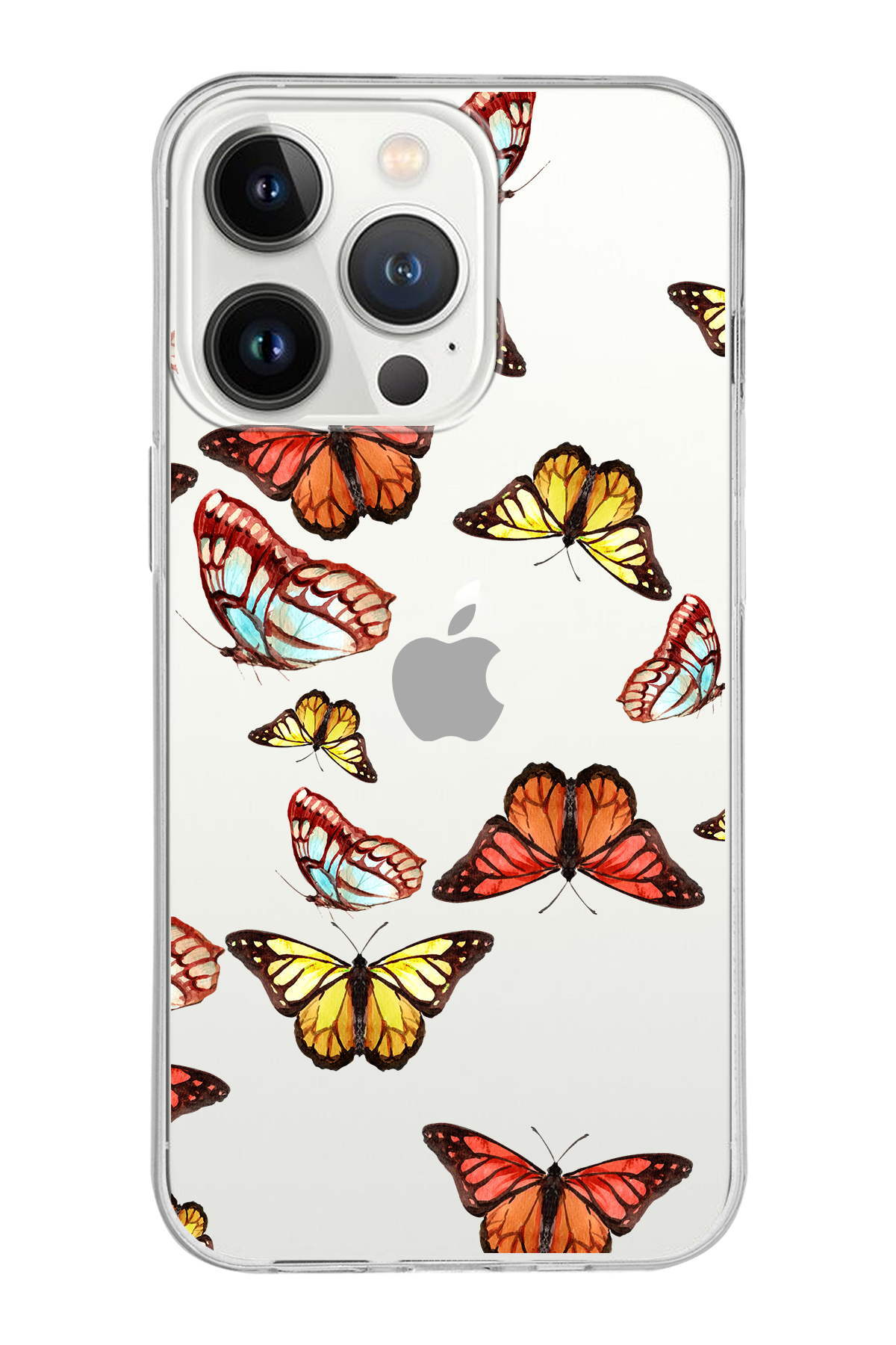 Apple  iPhone 13 Pro Max ile Uyumlu 1mm Slim Fit Water Color 2 Baskılı Şeffaf  Kılıf