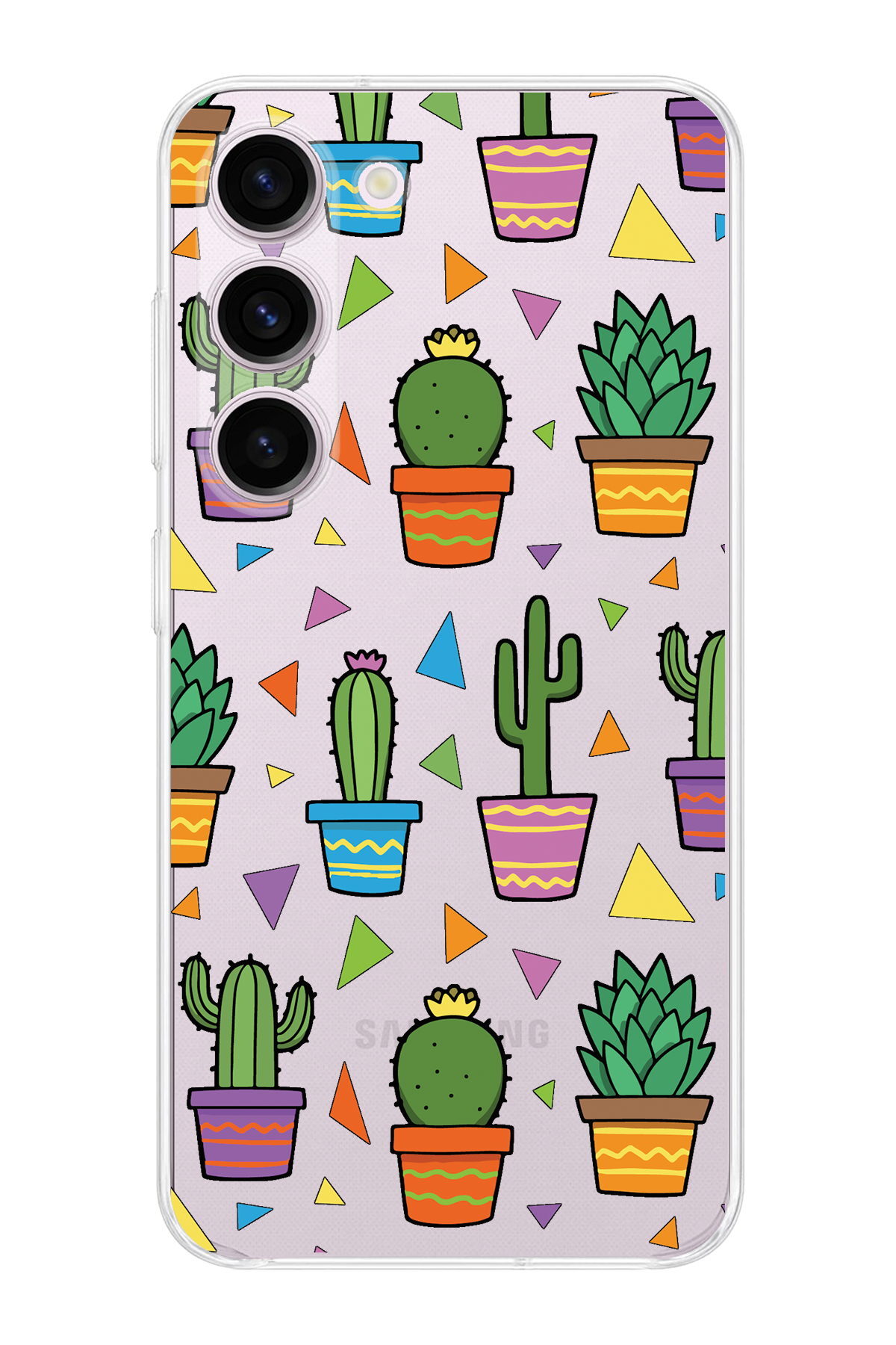 Samsung Galaxy S23 FE ile Uyumlu 1mm Slim Fit Water Color 4 Baskılı Şeffaf  Kılıf