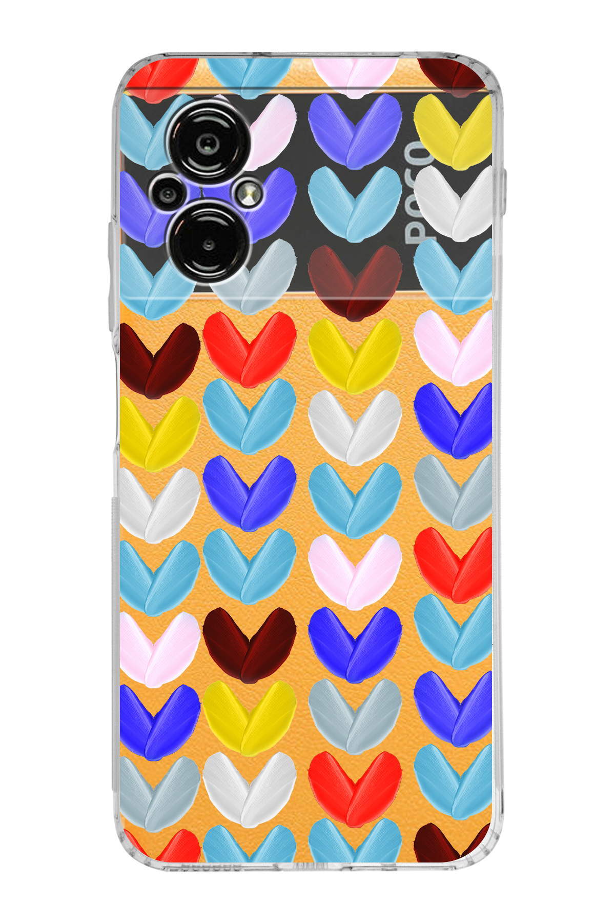 Xiaomi Poco M5 ile Uyumlu 1mm Slim Fit Water Color 1 Baskılı Şeffaf  Kılıf