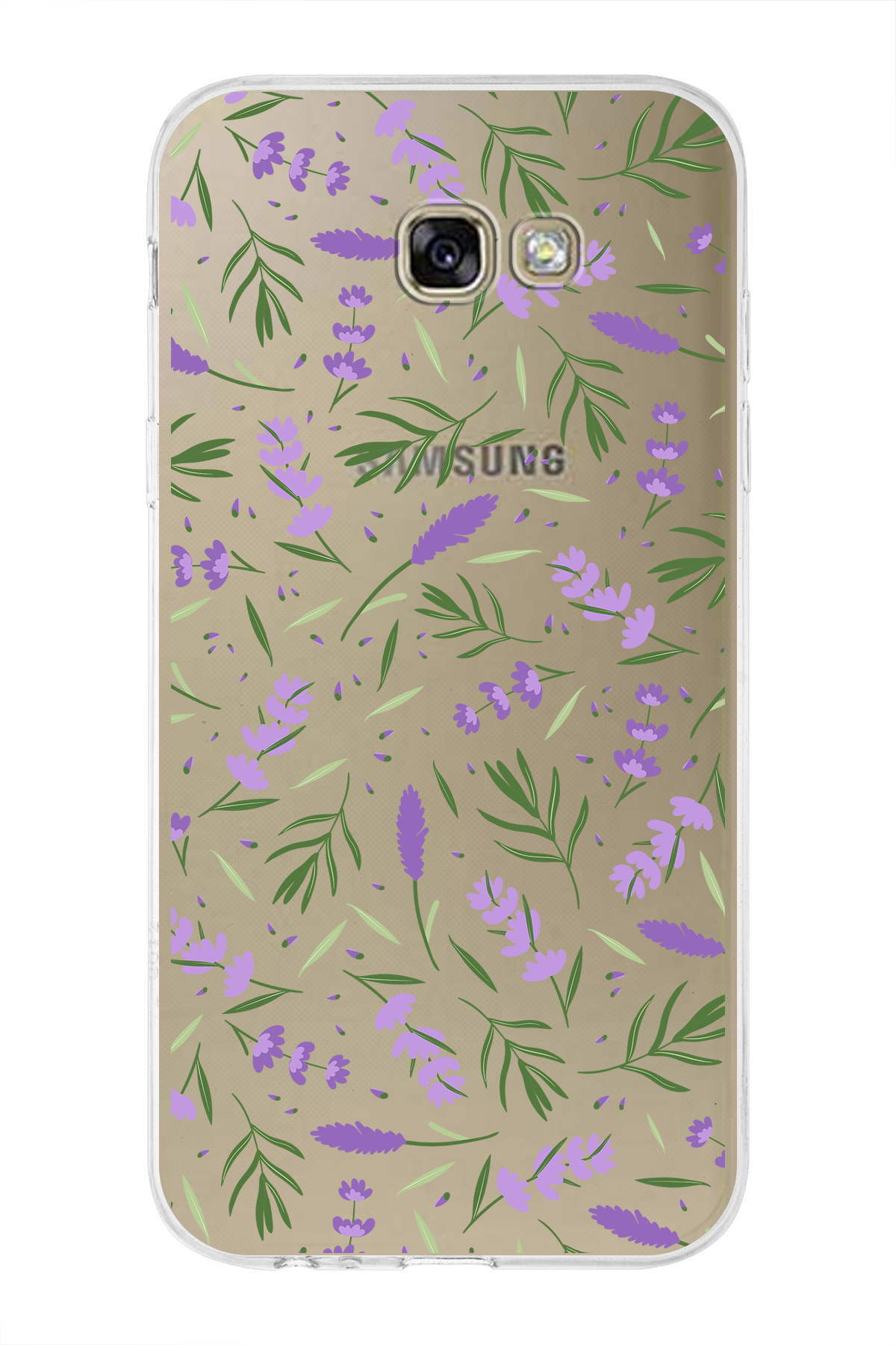 Samsung Galaxy A7 2017 ile Uyumlu 1mm Slim Fit Water Color 3 Baskılı Şeffaf  Kılıf