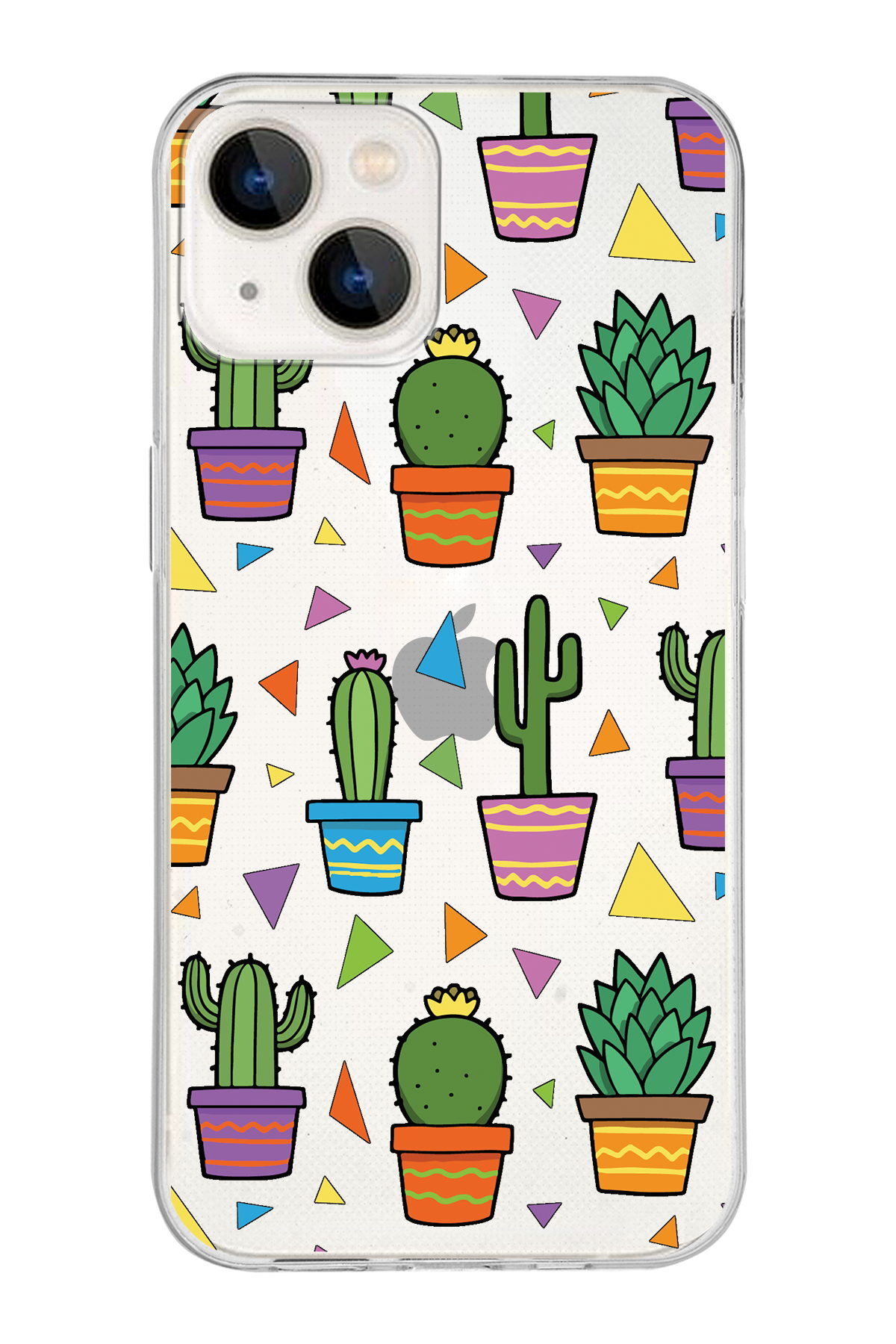 Apple  iPhone 13 ile Uyumlu 1mm Slim Fit Water Color 4 Baskılı Şeffaf  Kılıf