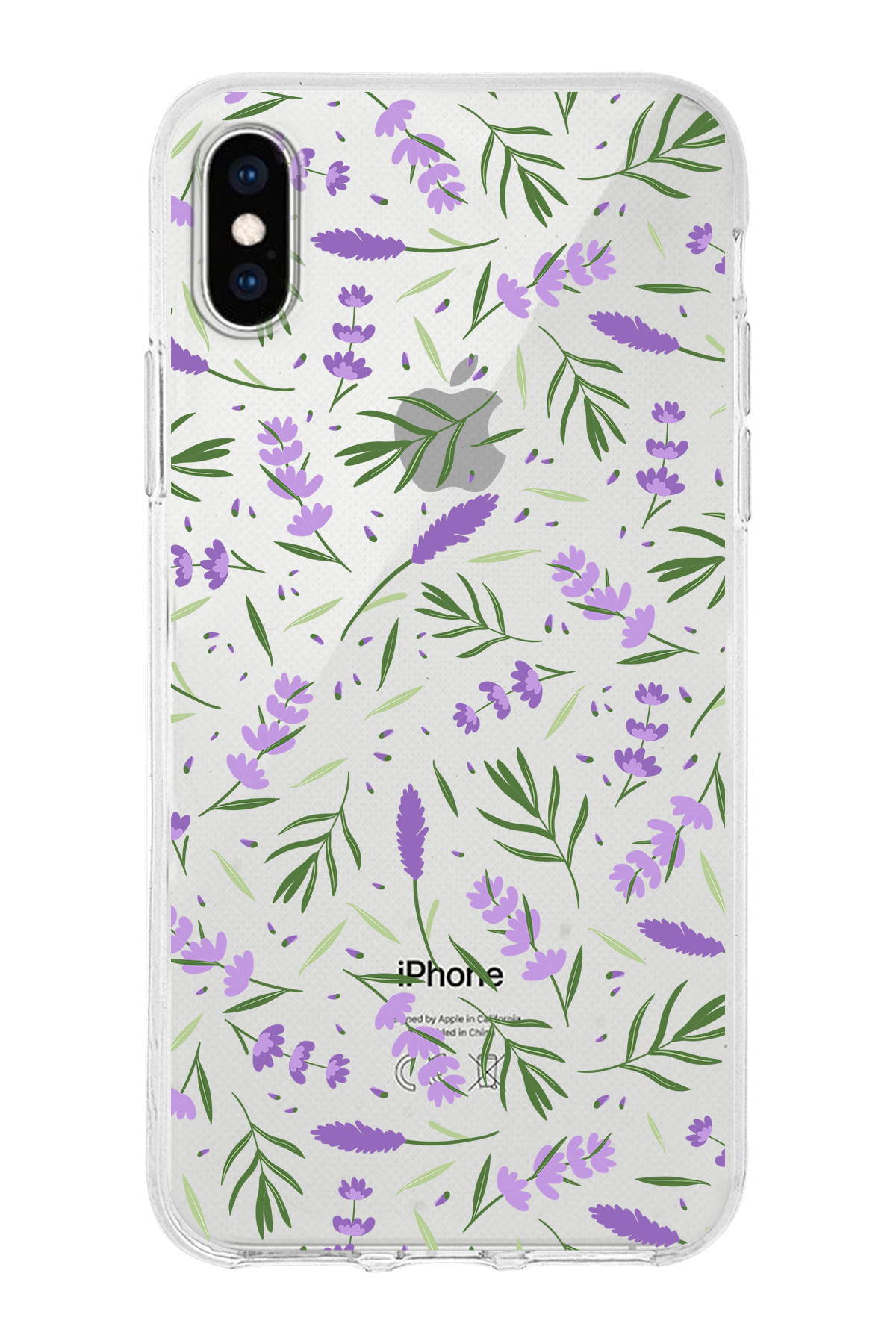 Apple  iPhone XS ile Uyumlu 1mm Slim Fit Water Color 3 Baskılı Şeffaf  Kılıf