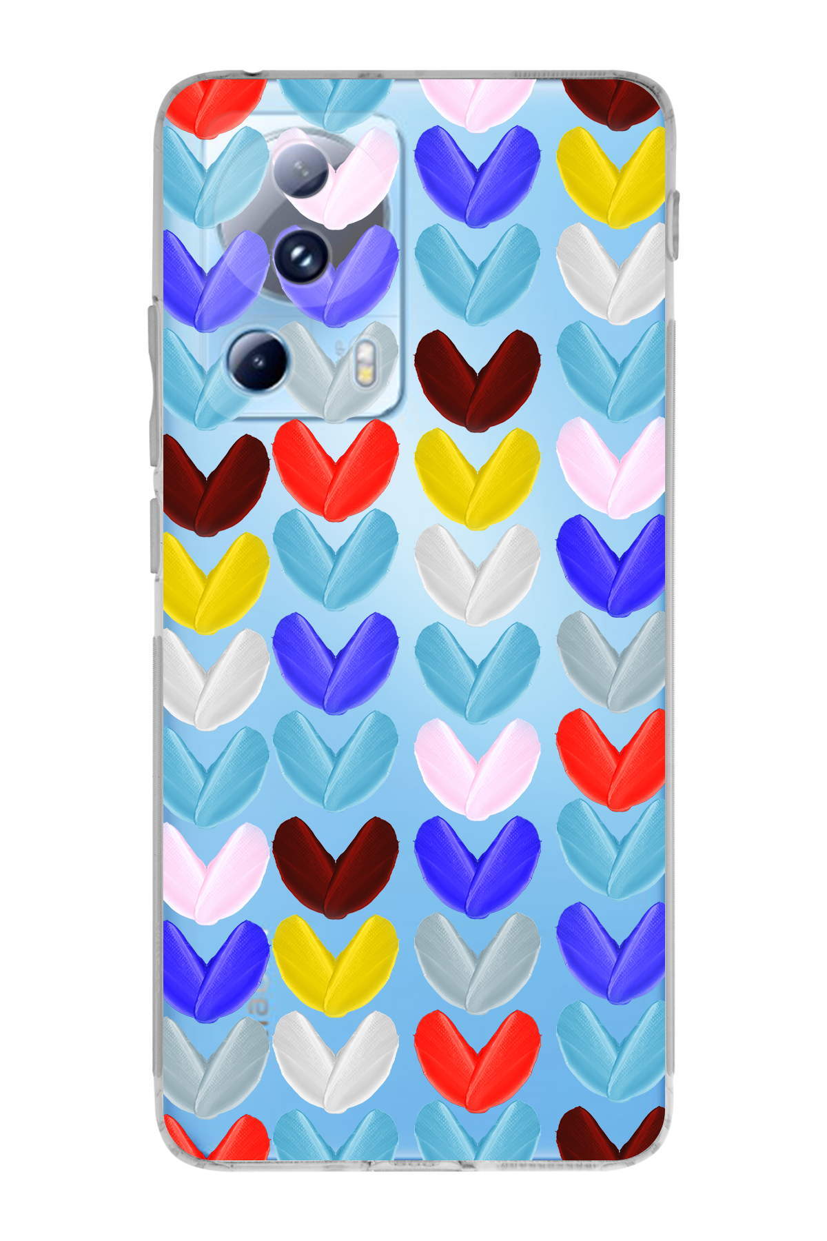 Xiaomi Mi 13 Lite ile Uyumlu 1mm Slim Fit Water Color 1 Baskılı Şeffaf  Kılıf