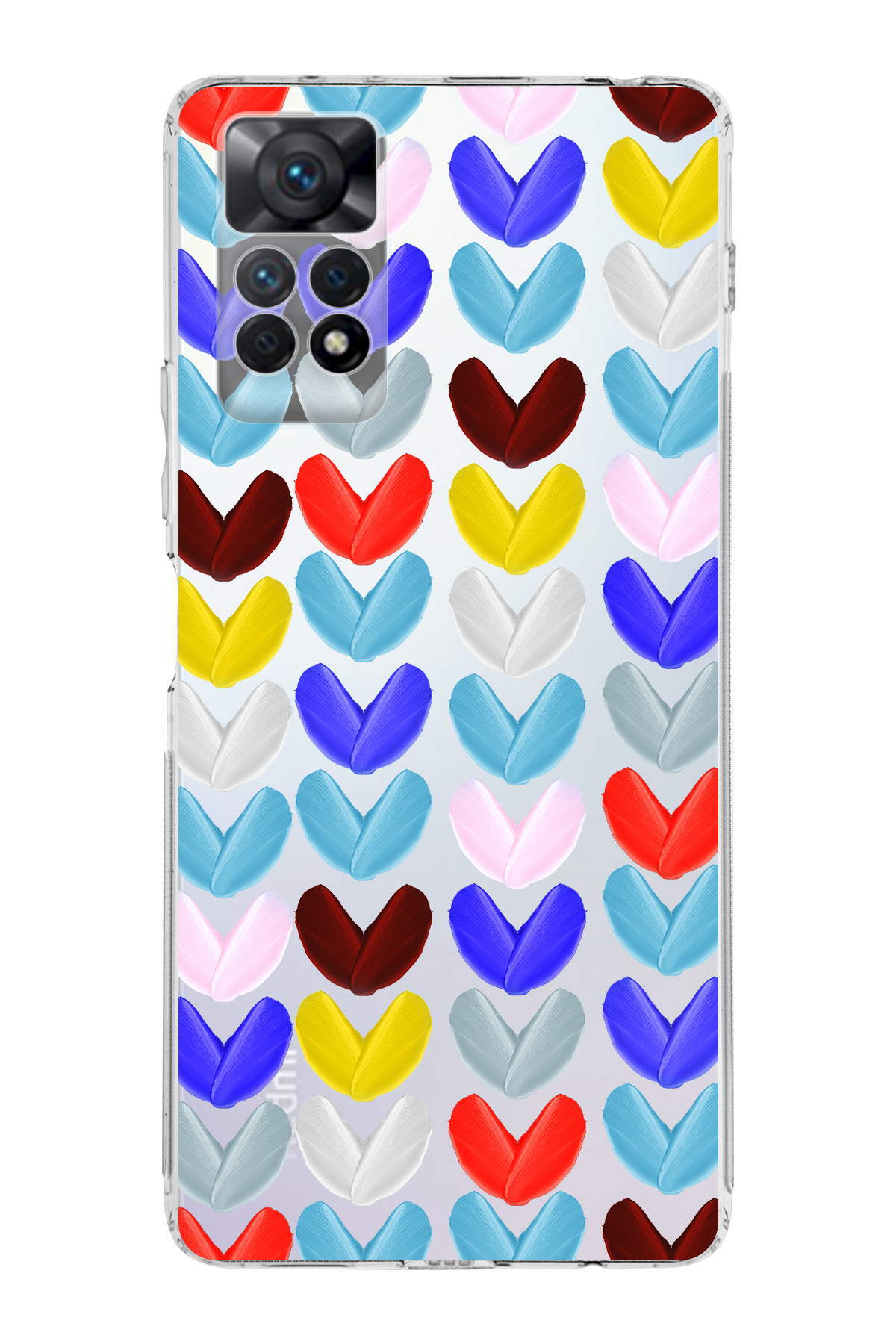 Xiaomi Redmi Note 12 Pro 4G ile Uyumlu 1mm Slim Fit Water Color 1 Baskılı Şeffaf  Kılıf