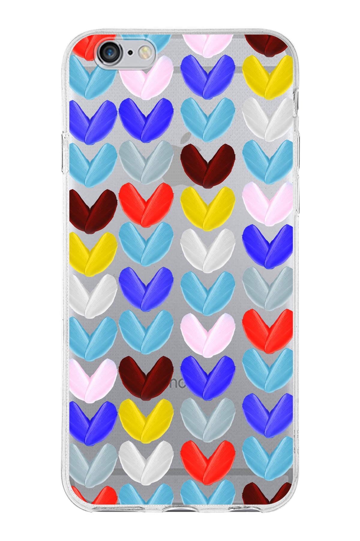 Apple  iPhone 6 Plus ile Uyumlu 1mm Slim Fit Water Color 1 Baskılı Şeffaf  Kılıf