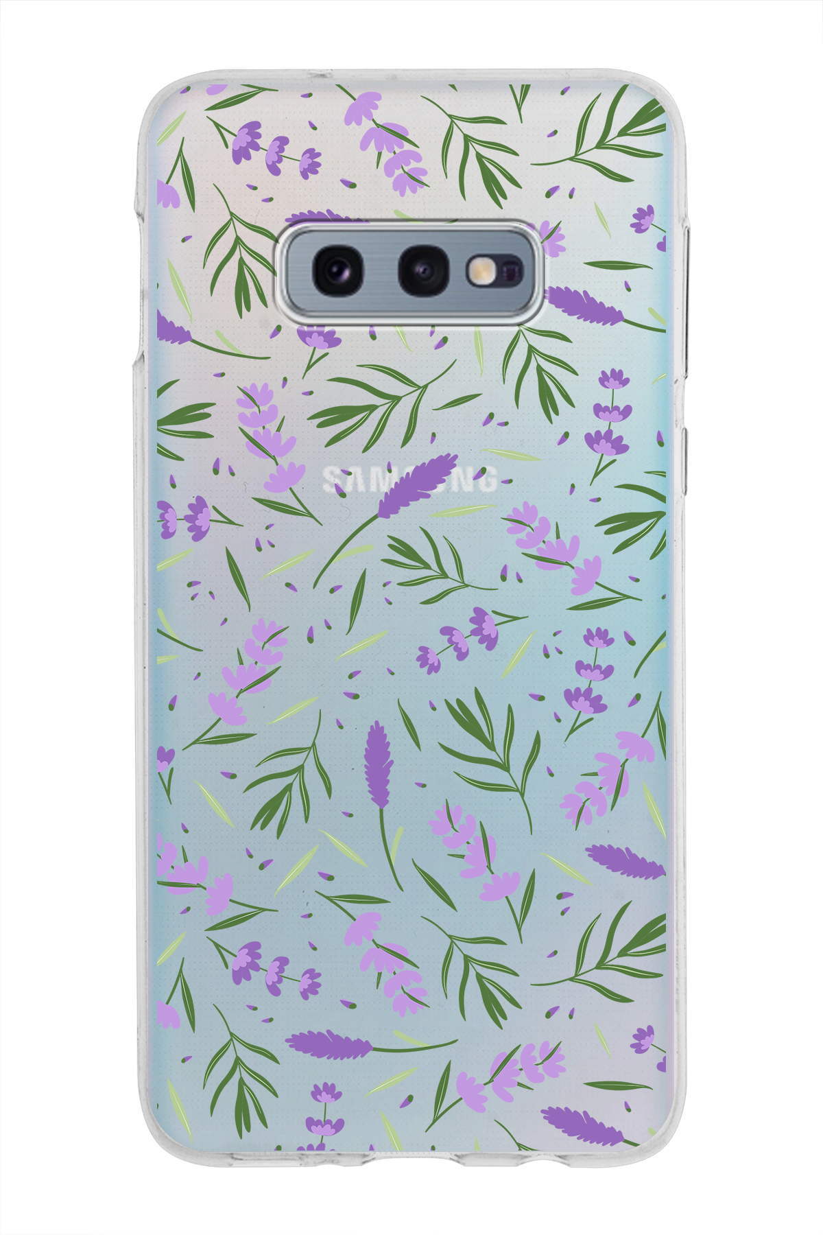 Samsung Galaxy S10e ile Uyumlu 1mm Slim Fit Water Color 3 Baskılı Şeffaf  Kılıf