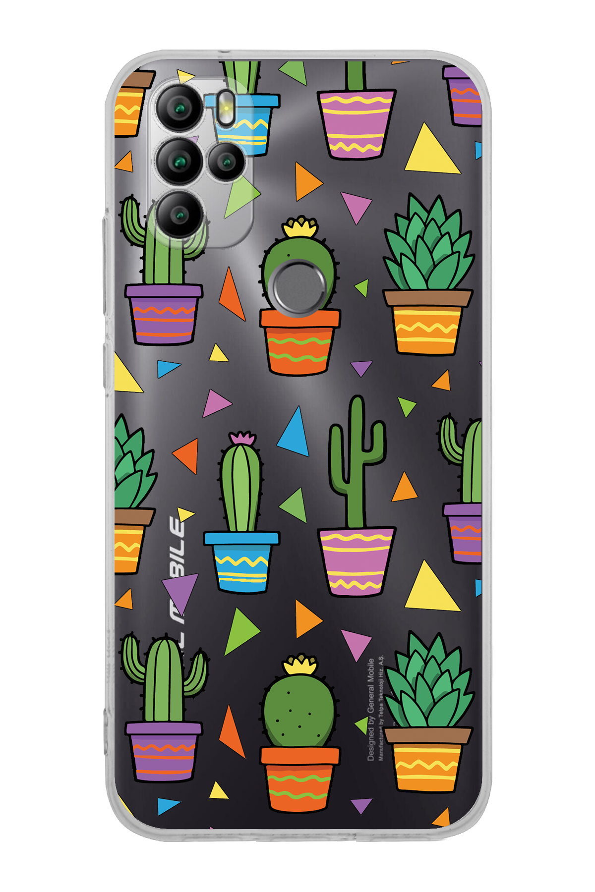 GM 21 Pro New Edition ile Uyumlu 1mm Slim Fit Water Color 4 Baskılı Silikon Şeffaf Kılıf