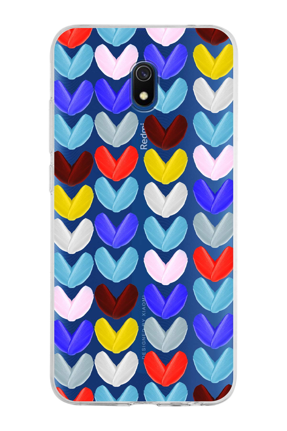 Xiaomi Redmi 8A ile Uyumlu 1mm Slim Fit Water Color 1 Baskılı Şeffaf  Kılıf