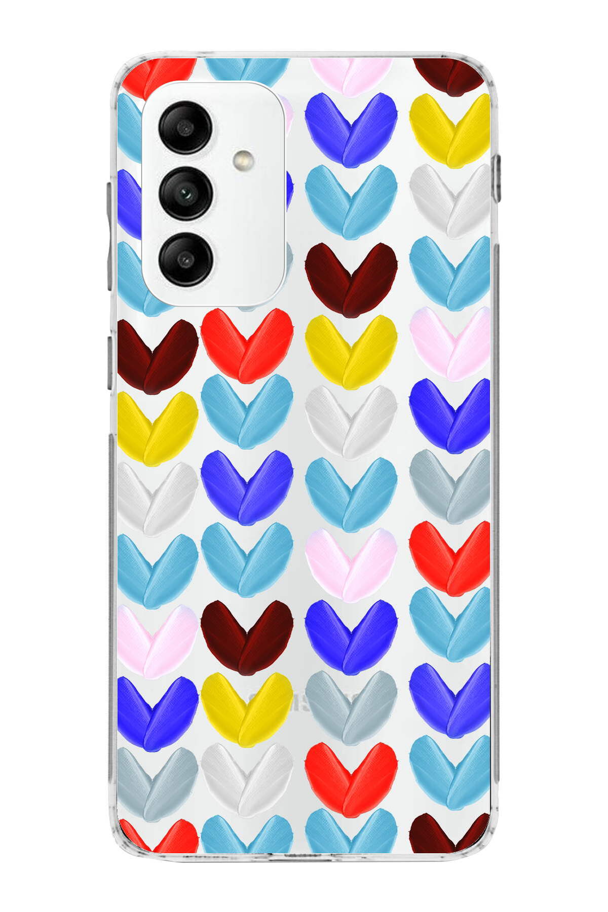 Samsung Galaxy M13 ile Uyumlu 1mm Slim Fit Water Color 1 Baskılı Şeffaf  Kılıf