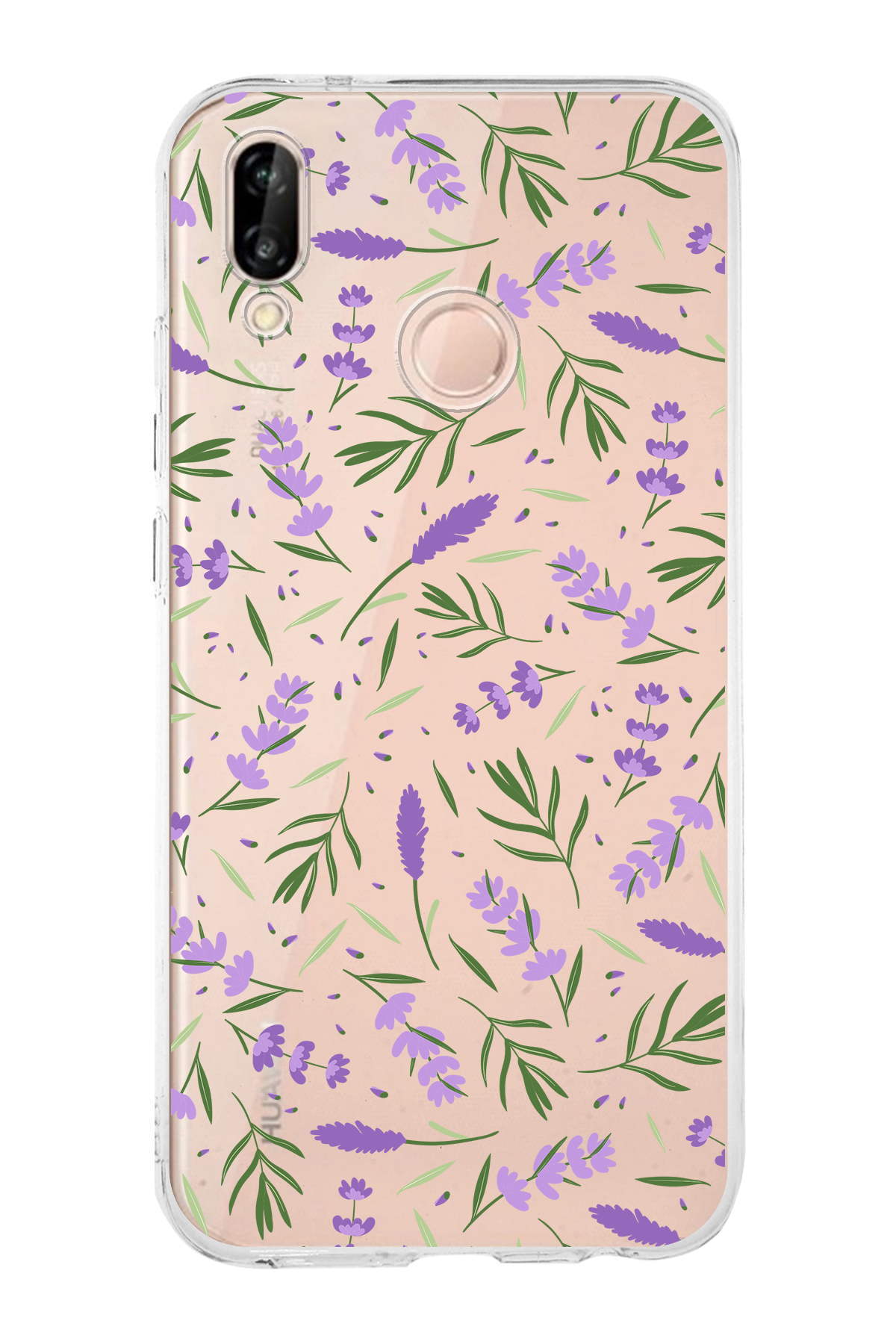 Huawei P20 Lite ile Uyumlu 1mm Slim Fit Water Color 3 Baskılı Şeffaf  Kılıf
