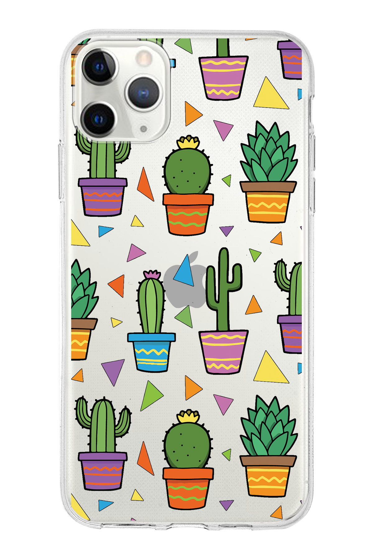 Apple  iPhone 11 Pro Max ile Uyumlu 1mm Slim Fit Water Color 4 Baskılı Şeffaf  Kılıf