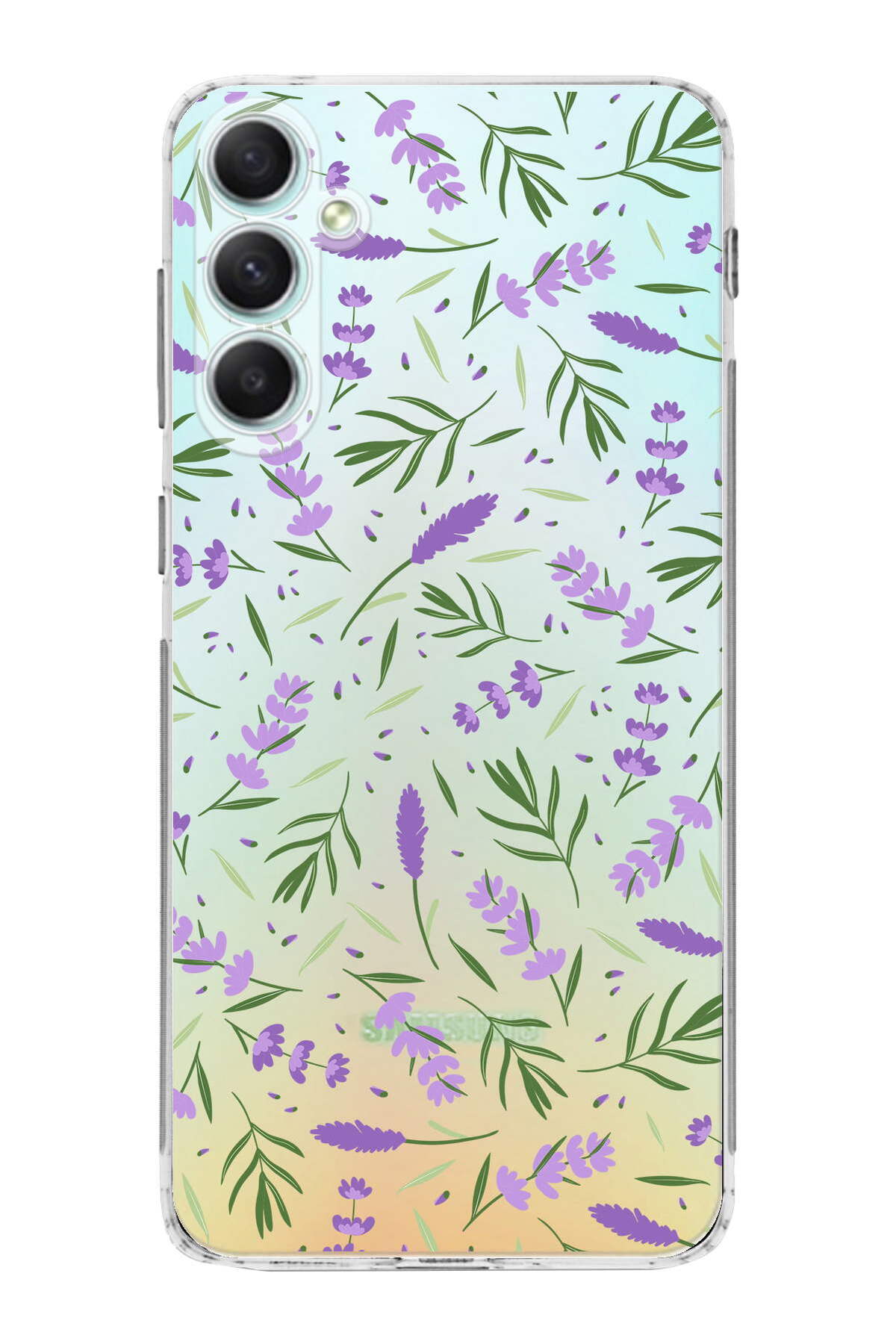 Samsung Galaxy A34 ile Uyumlu 1mm Slim Fit Water Color 3 Baskılı Şeffaf  Kılıf