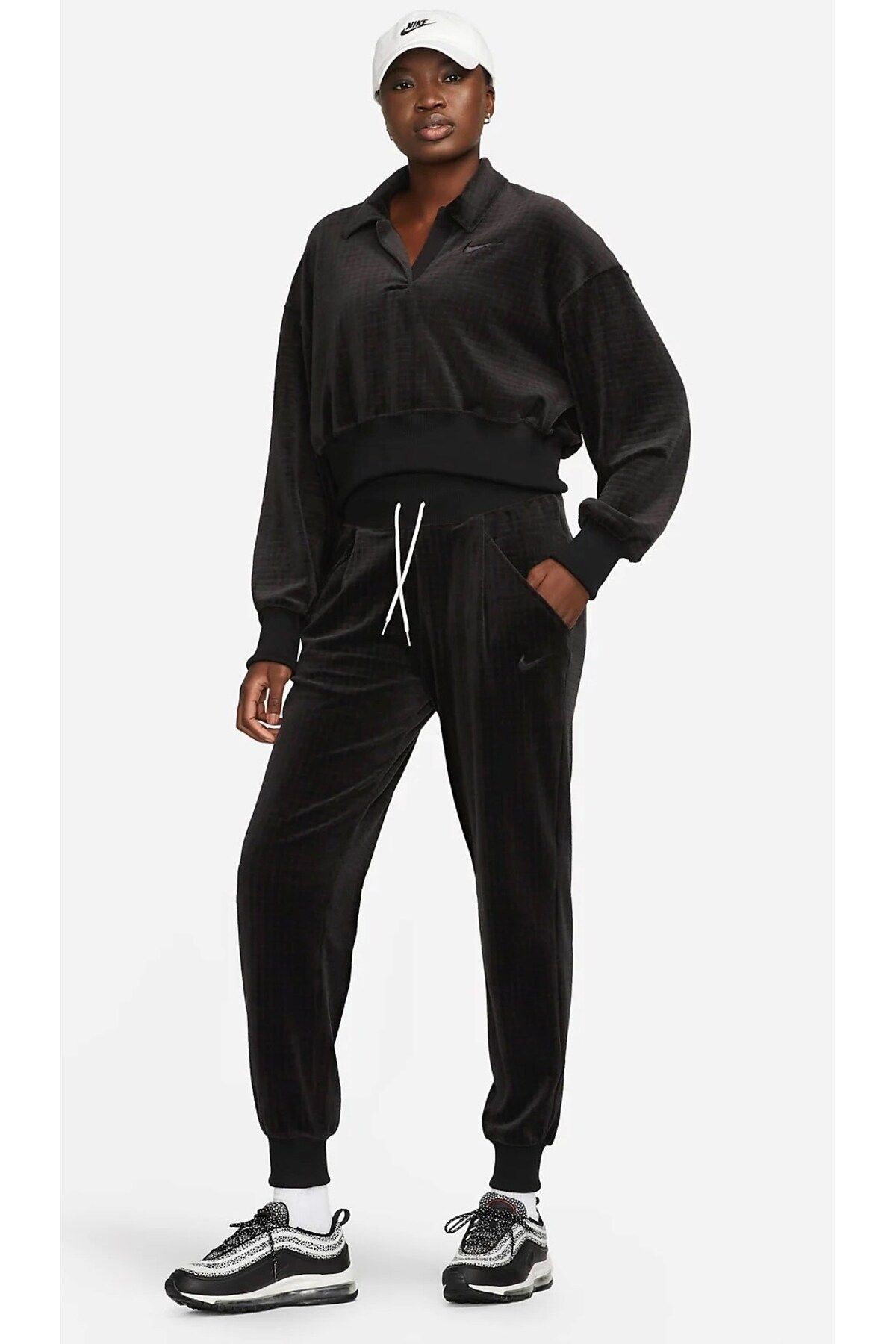 Nike sportswear velour pants outlet