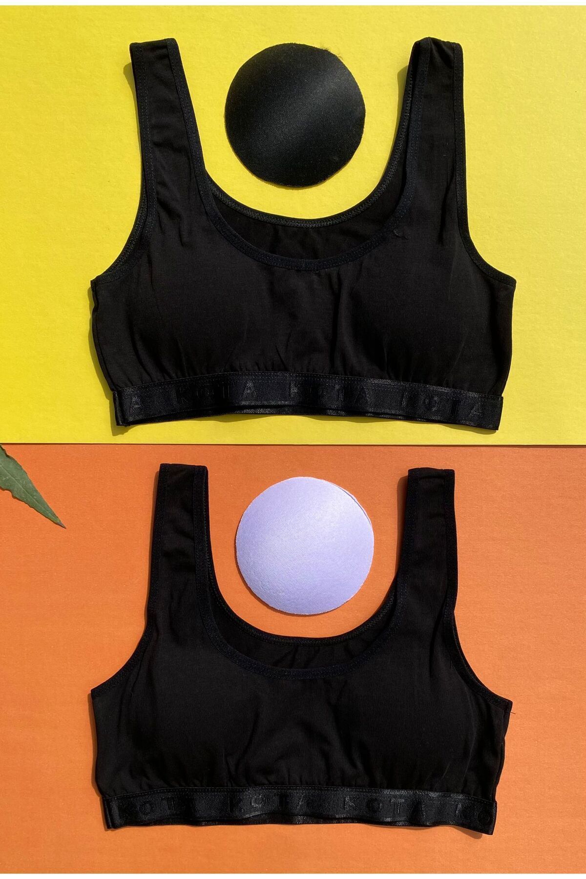 VicTroy Bustieră Căptușită Din 2 Bucăți Din Bumbac, Culoare Neagră, Cu Bretele-jumătate (m=70-75, L=80-85, Xl=90-95, 2xl=100-105) Femeie - XL