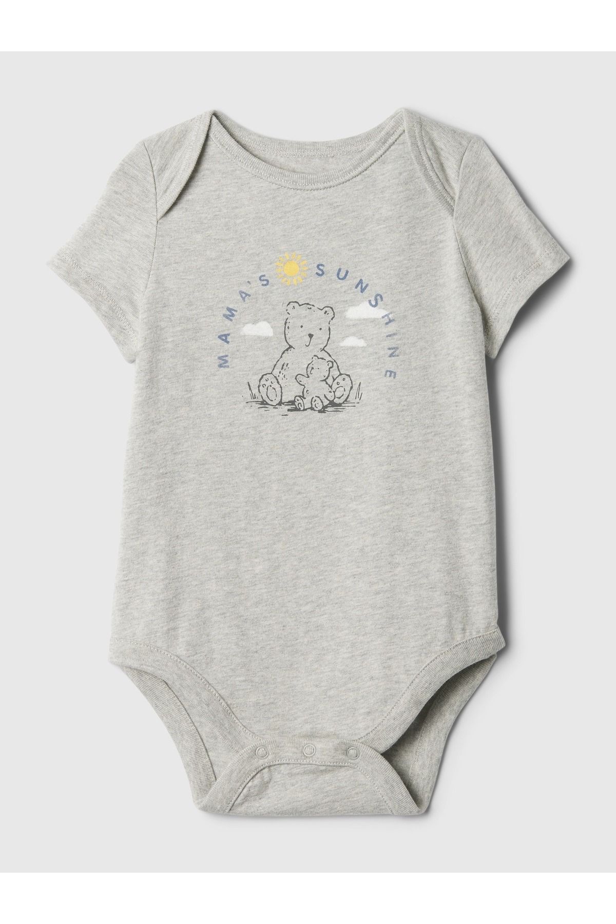 Серое боди GAP Baby Boy First Favorites с рисунком 856083