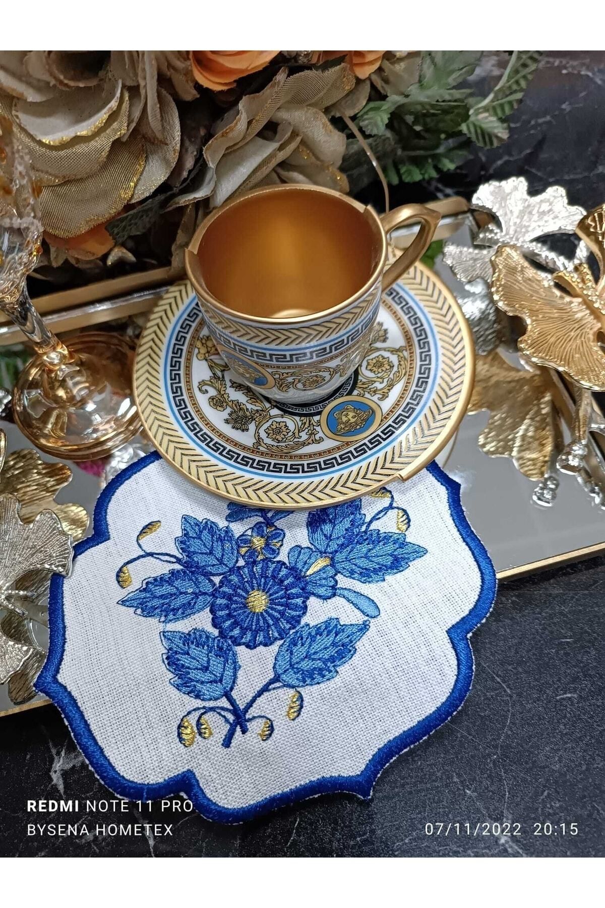 Femme En Bleu Kokteyl Ve Kahve Yanı Sunum Peçetesi 6 Adet