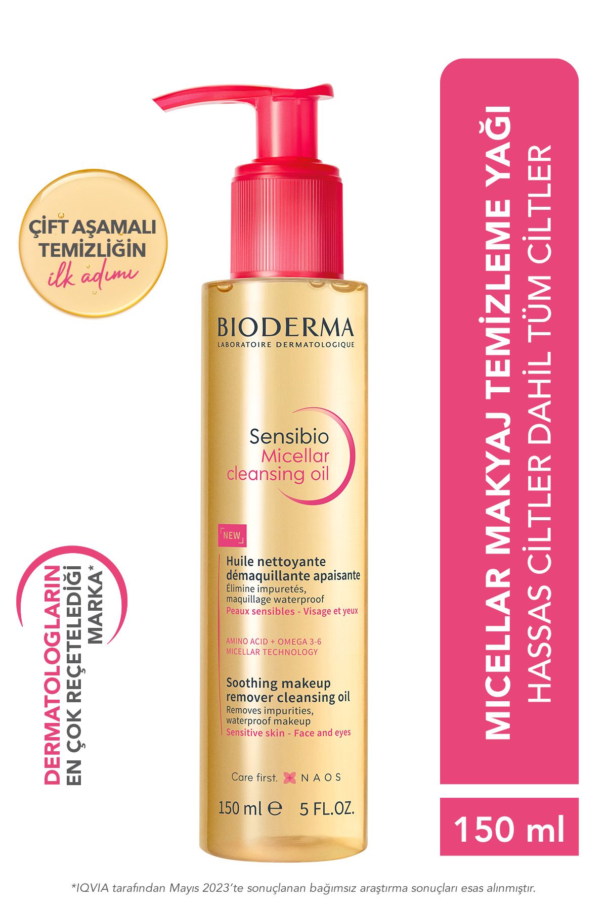 Sensibio Micellar Cleansing Oil Tüm Ciltler Yüz ve Göz Makyajı Çift Aşamalı Temizleme Yağı 150 ml