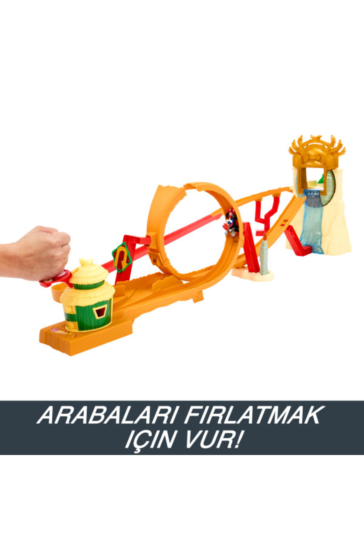 HOT WHEELS Super Mario Bros. Filmi Mario Kart Kong Ormanı Yarış Pisti HMK49 fotoğrafı 4 (önizleme)