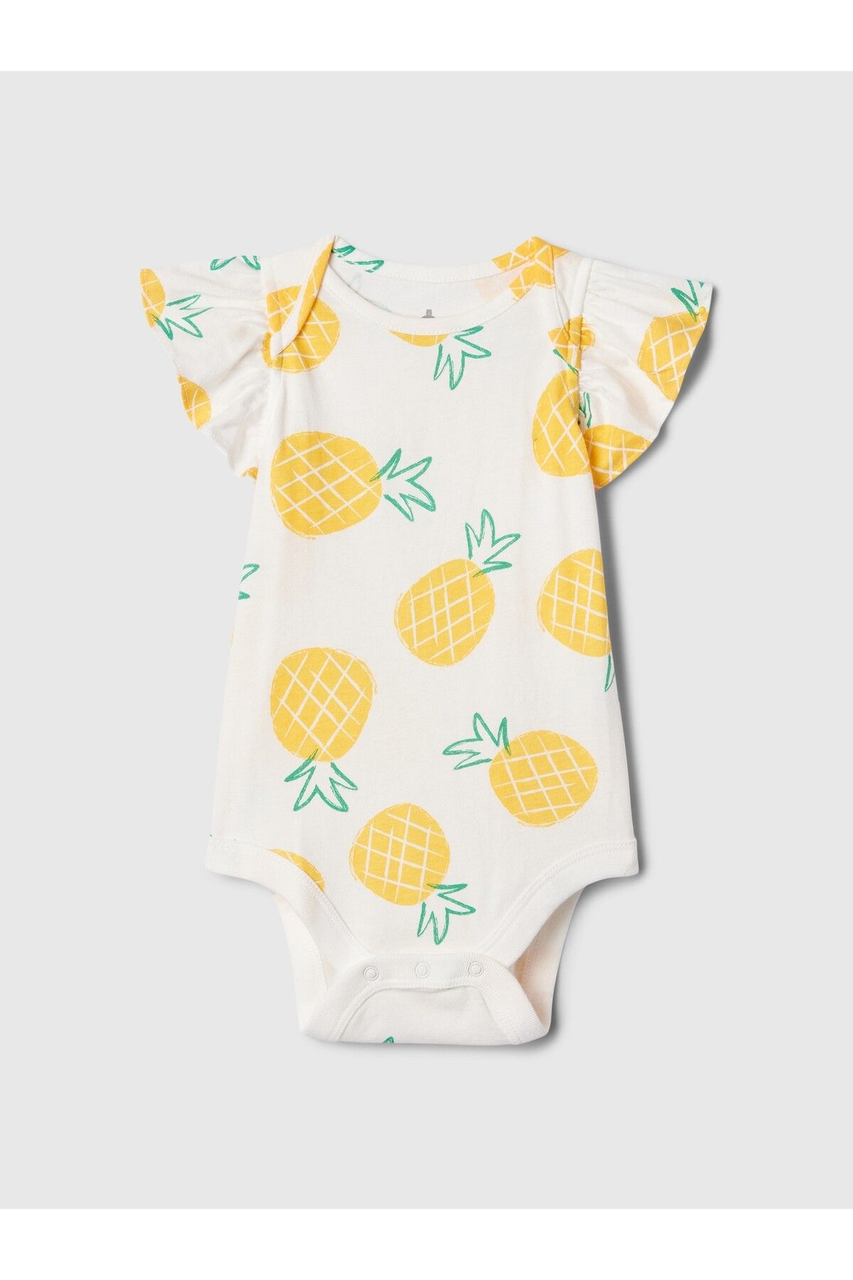 GAP Baby Girl Off-White Боди Mix and Match с рюшами и рукавами 440509