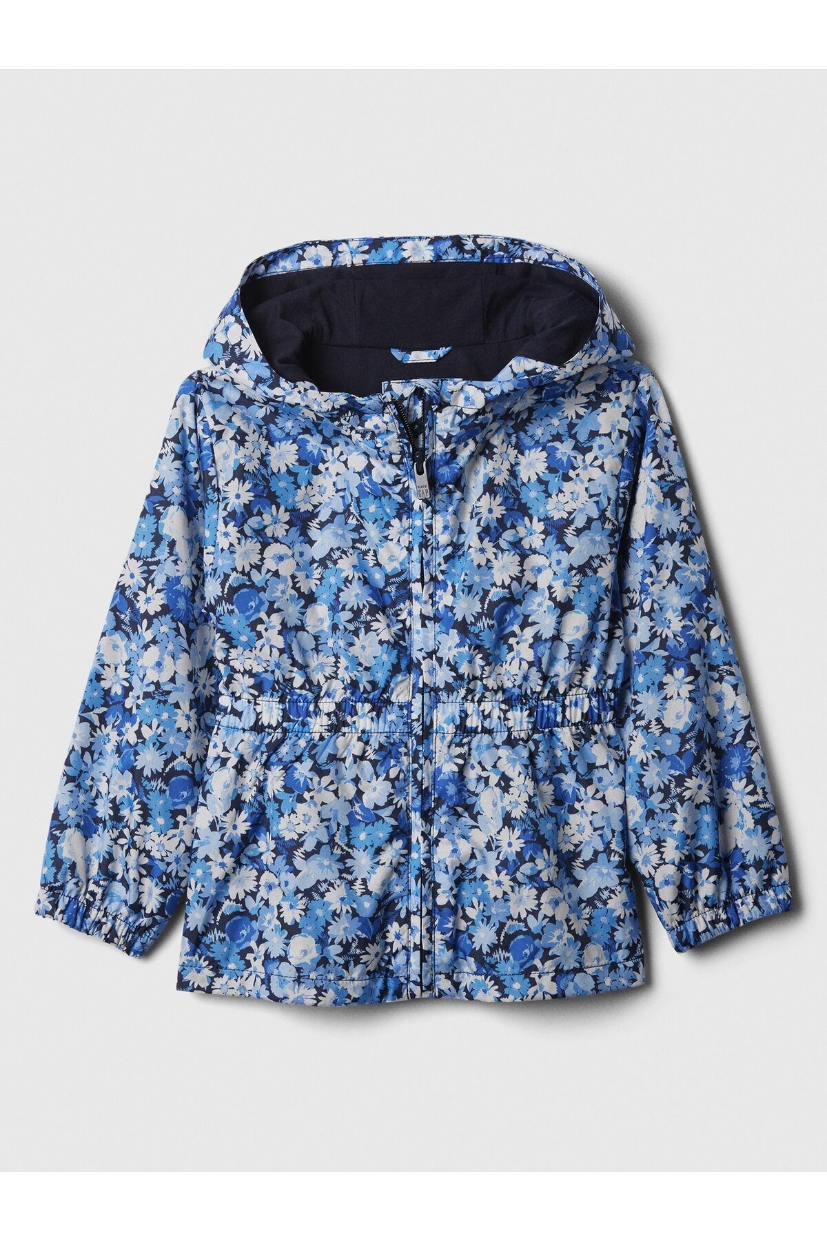 Ветровка GAP Baby Girl Navy Blue с цветочным принтом 889526