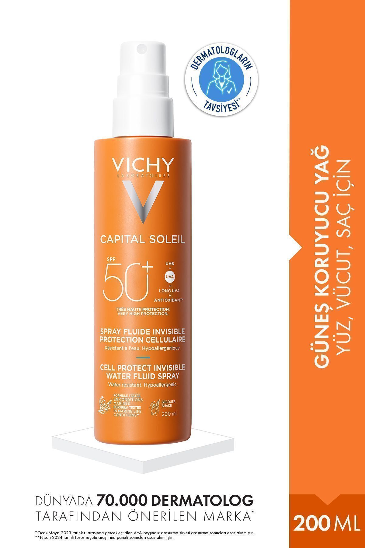 Спрей для тела Vichy Capital Soleil Spf50 200 мл VHY810869