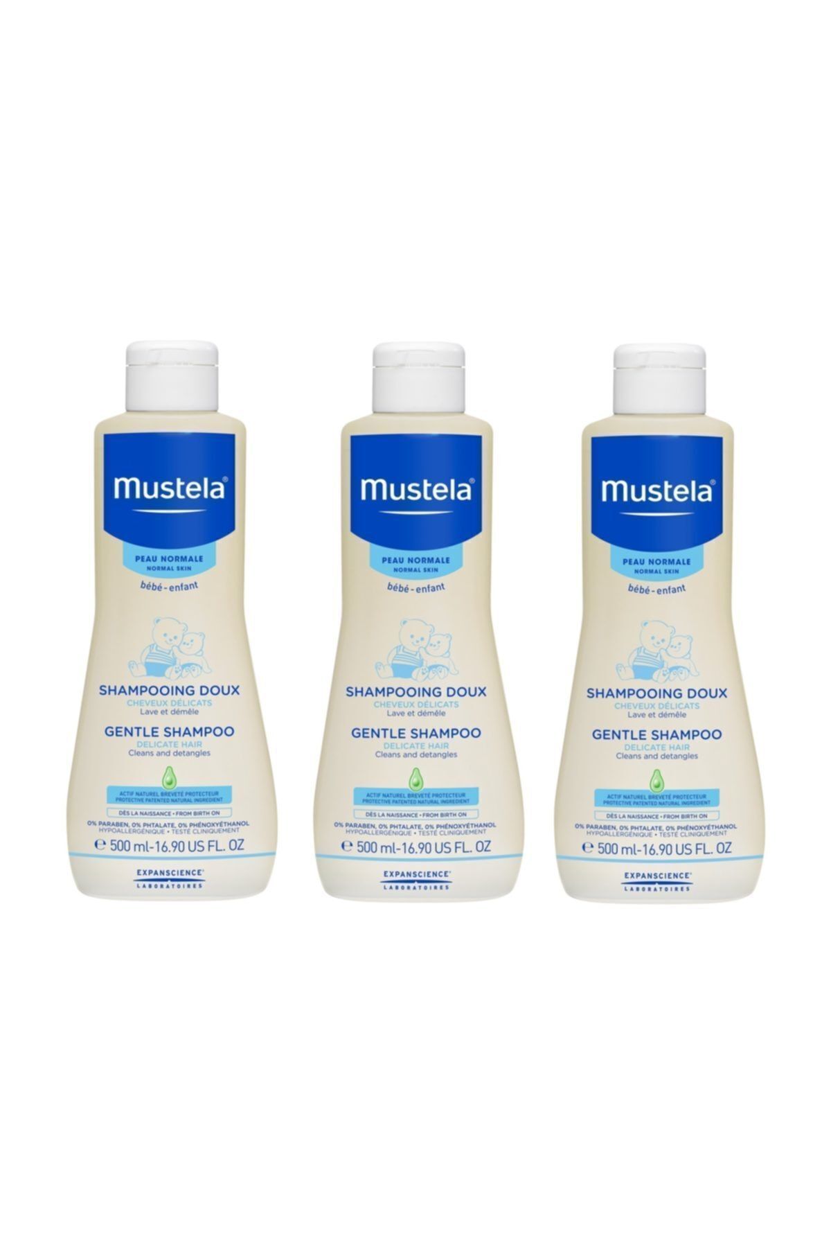 Mustela Gentle Shampoo Детский шампунь 500 мл * 3 шт. 350410502820600