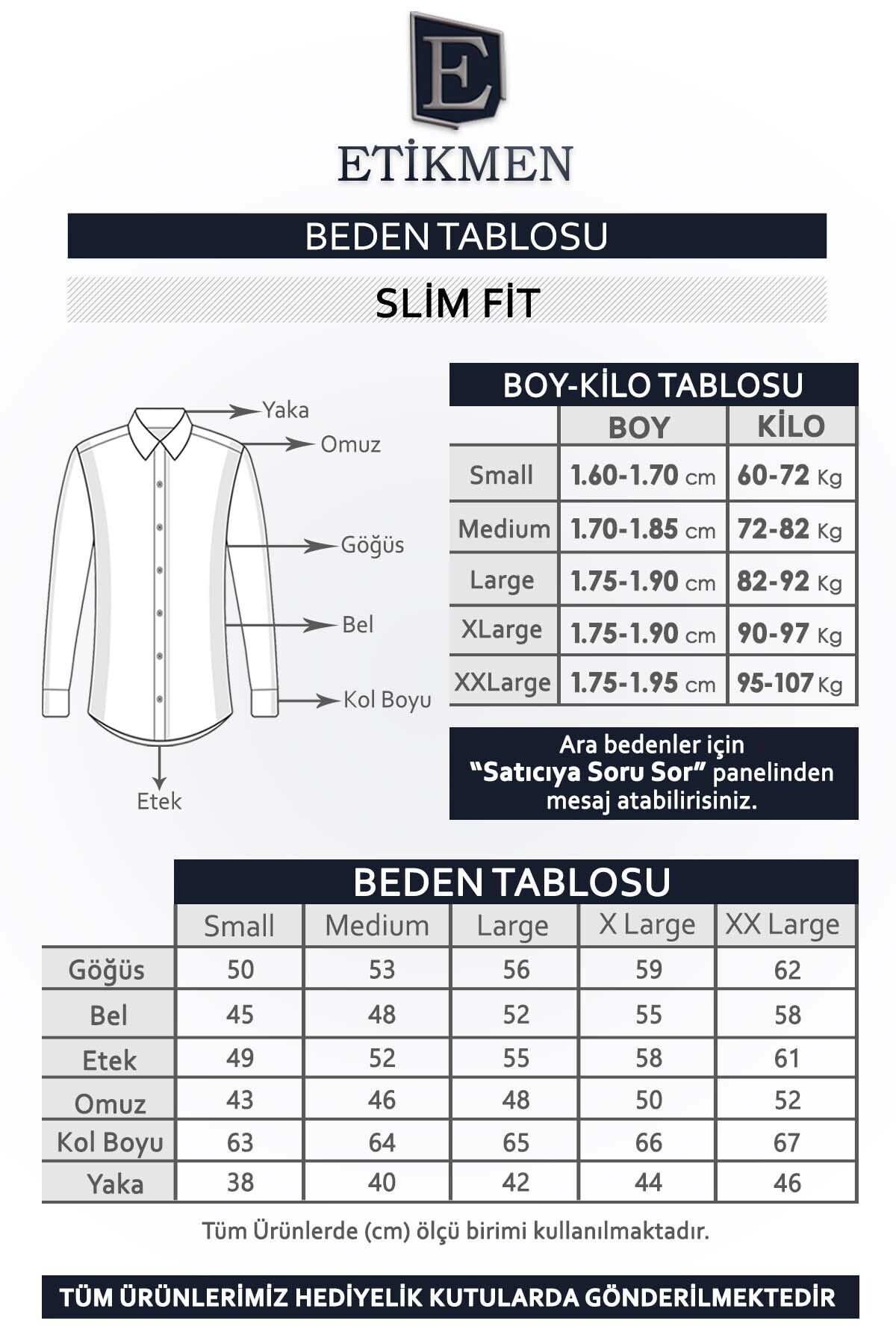 Etikmen-Krémes Baklava mintás Slimfit dobozos ajándék ing 5