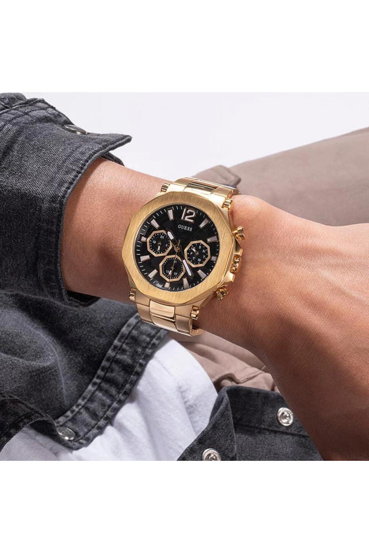 ساعت مردانه طلایی گسGuess | GUGW0539G2 اورجینال - تصویر 3