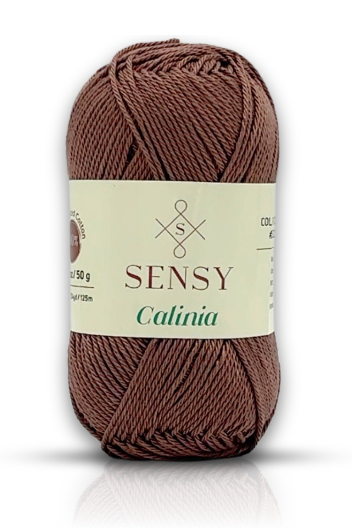 Calinia 100% Mercerized Cotton Knitting Yarn, Lace Yarn, Crochet Yarn, Giza Corn Cotton Yarn Mink