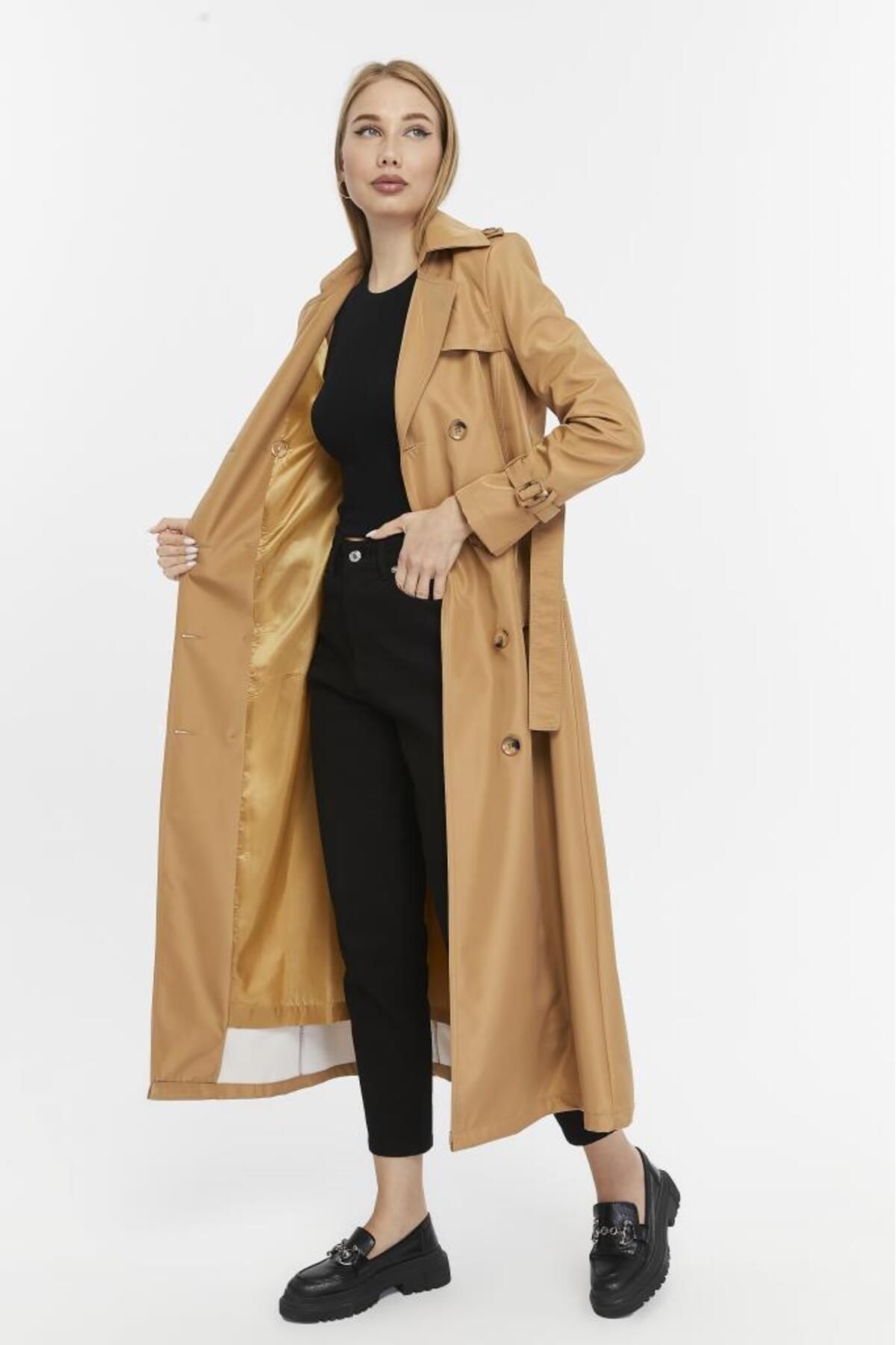 Jamila-Long Seasonal Women's Trench Jacket 2