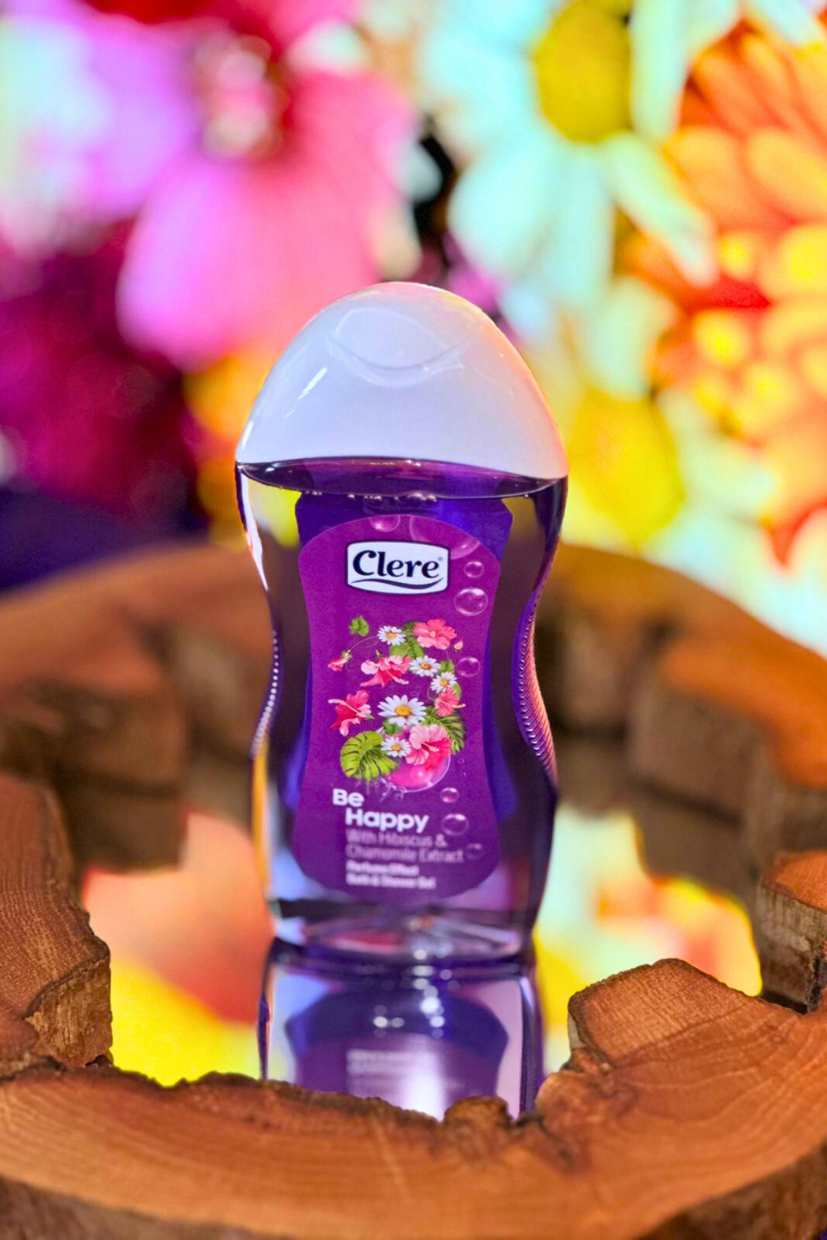 Clere-Be Happy Shower Gel with Hibiscus and Chamomile Extract - Perfume Effect 3