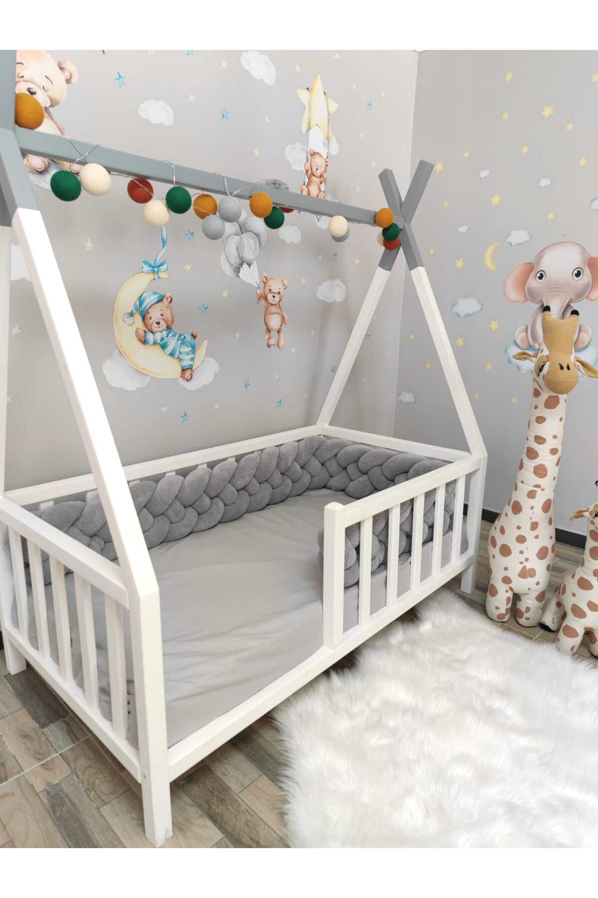 360 CM 4 LÜ PELUŞ ÖRGÜ KORUMA MODELİ YENİ NESİL WELSOFT KUMAŞ (60X120 / 70X110 BEŞİK İÇİN) 3