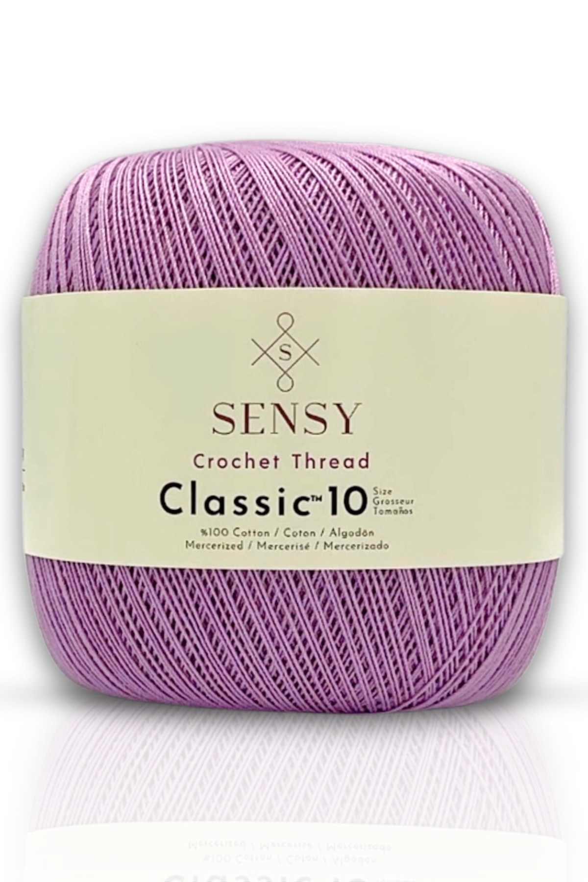 Classic 10 Crochet Yarn 100% Mercerized Cotton Knitting Yarn, Lace Yarn, Giza Corn Cotton Yarn Lilac