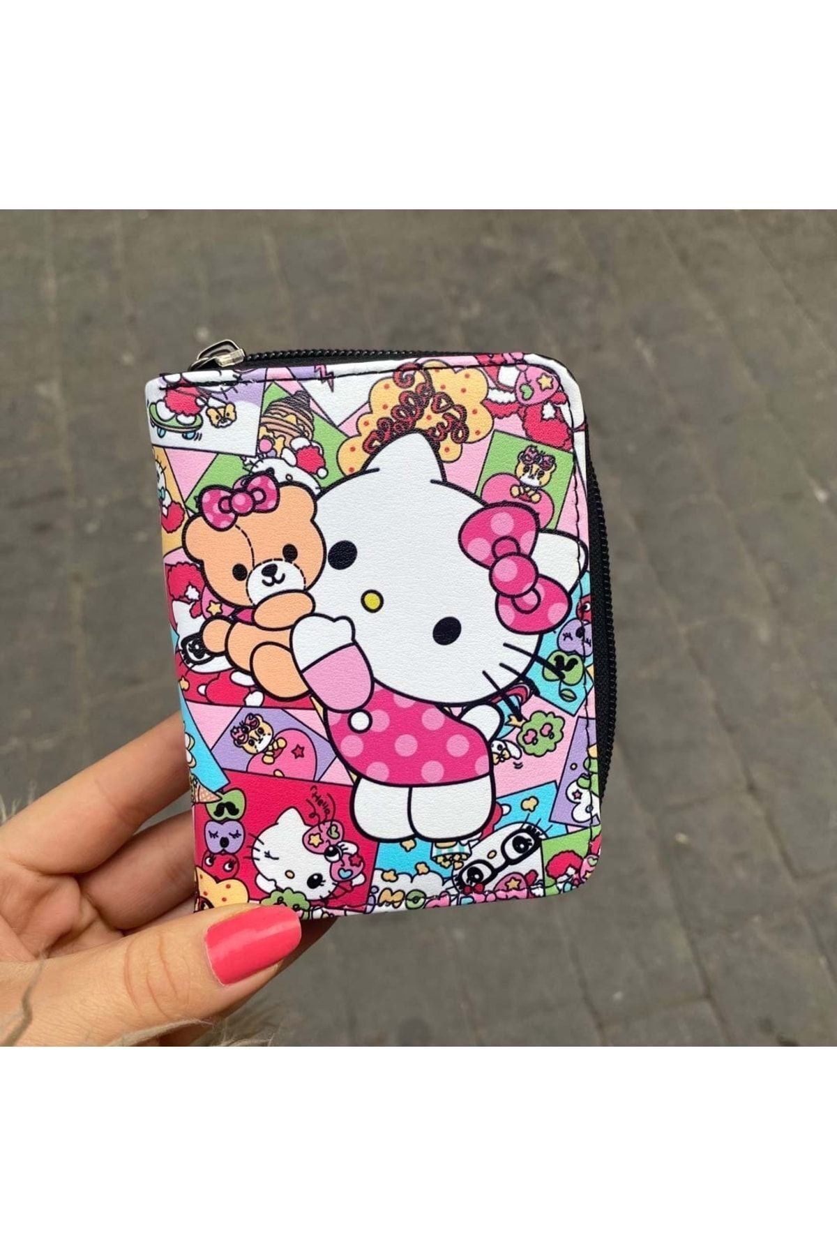 Mole Hello Kitty - Короткий кошелек Teddy Collage KC927