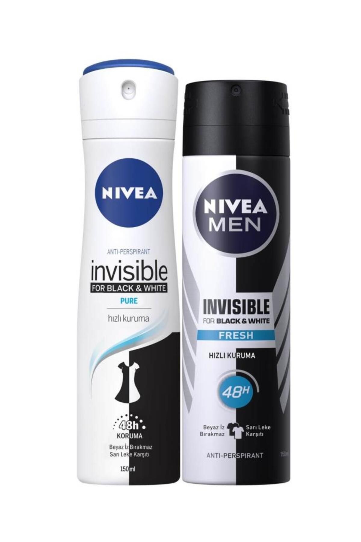 NIVEA Black&white Pure Deosprey 150 мл Black&white Fresh Men's Deosprey 150 мл 2 шт. НАБОР.NVE.078