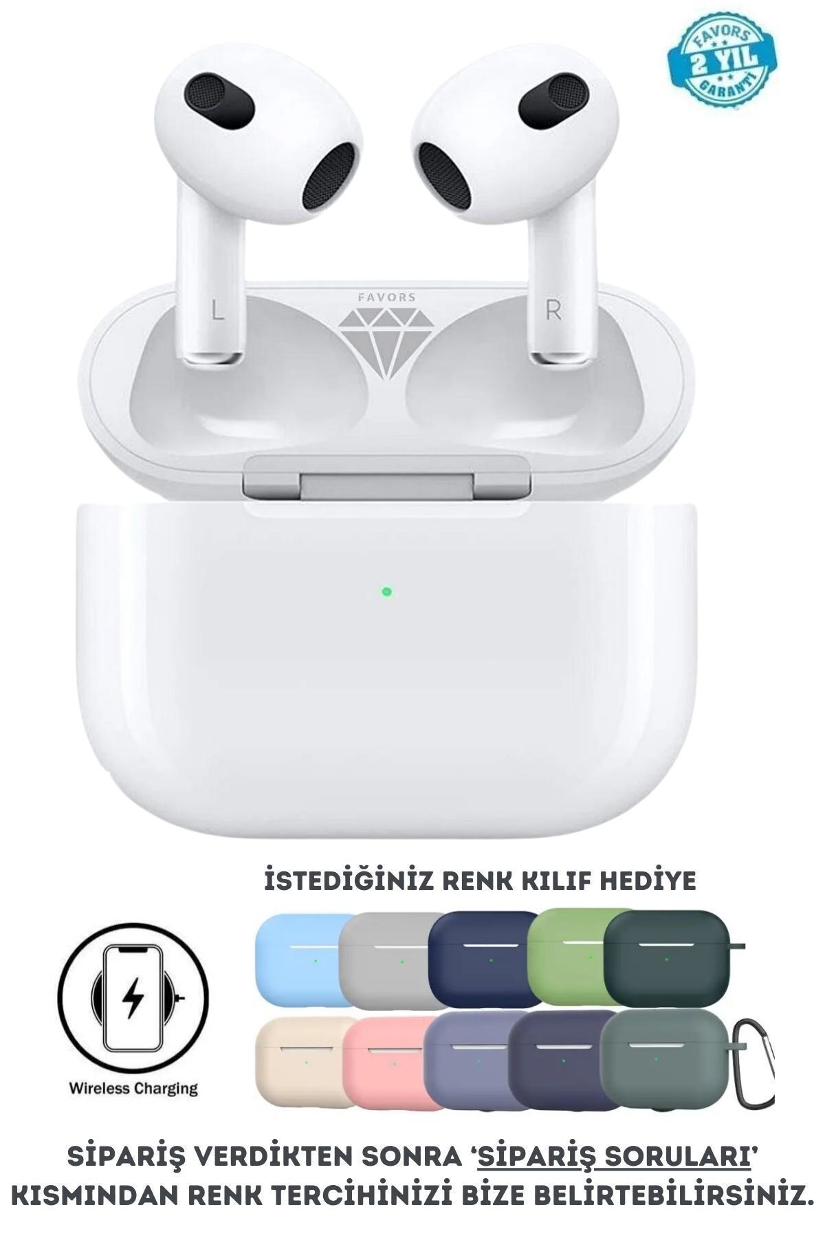 Pro 3. Nesil Ios Android Uyumlu Yeni Nesil Wireless Charge Bluetooth Kulaklık Kı