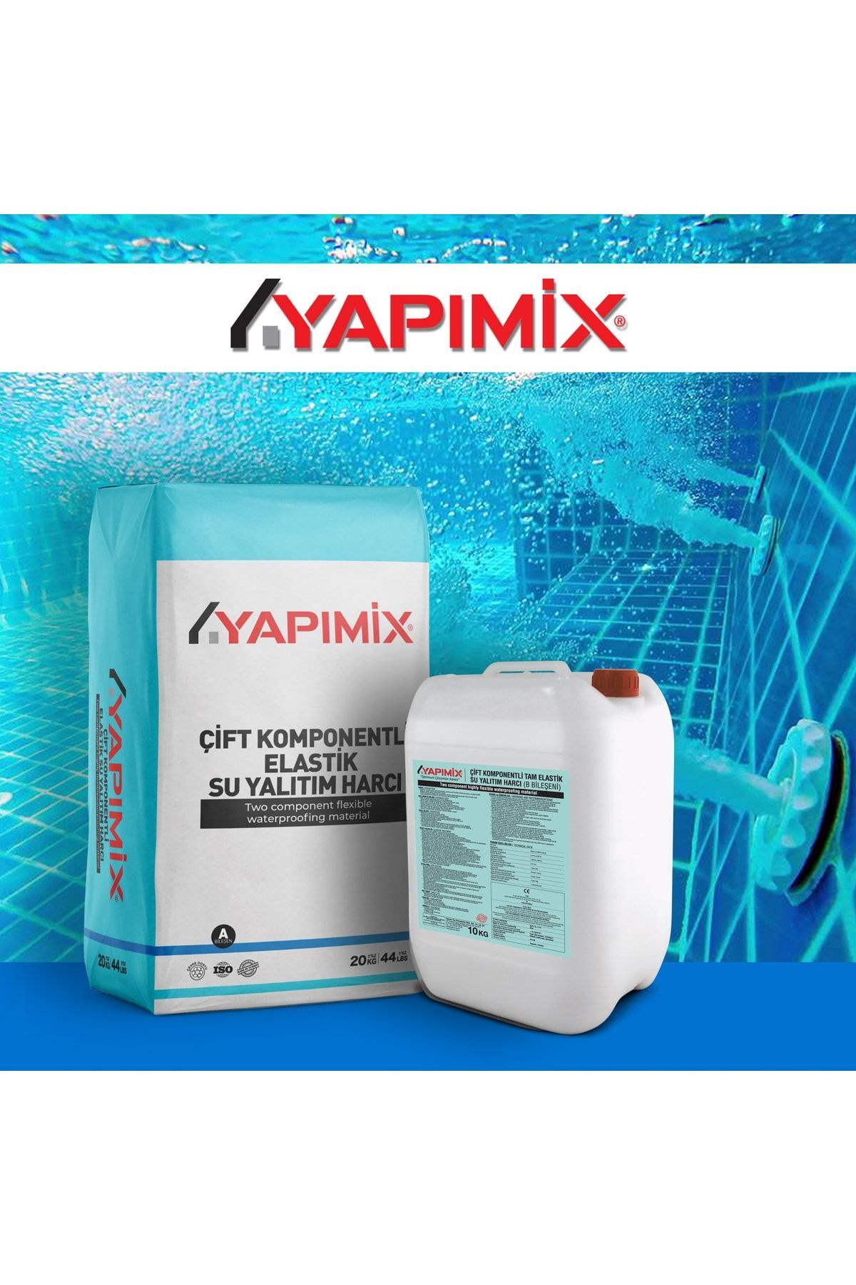 HRバーン　ダイエット 2箱 YAPIMİX Tam Elastik 2k (20+10kg) - Çimento Ve Akrilik Bazlı Su